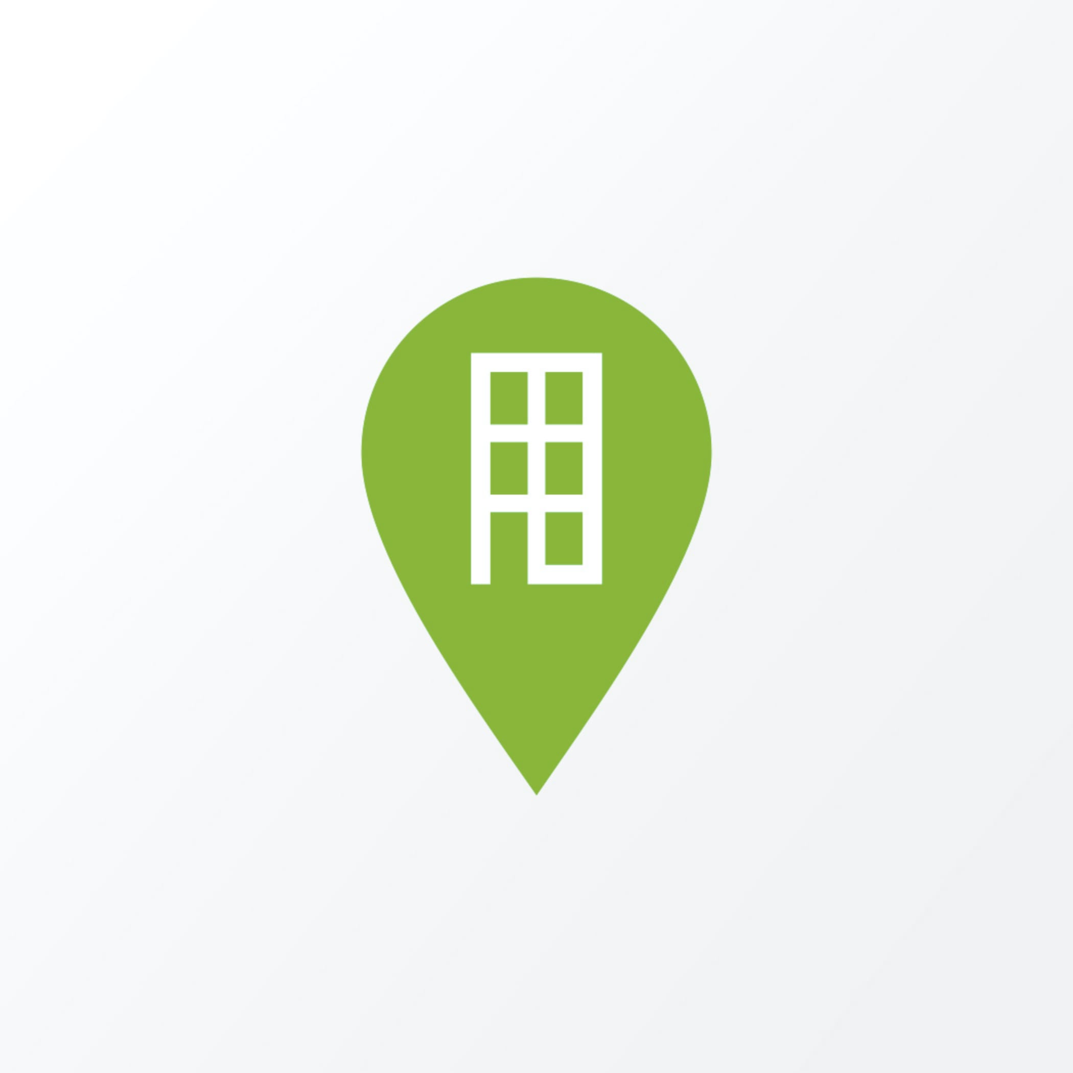 hochzwei_gbru_teaser_05.jpg Grünes Verortungsicon mit weißem Hochhaus