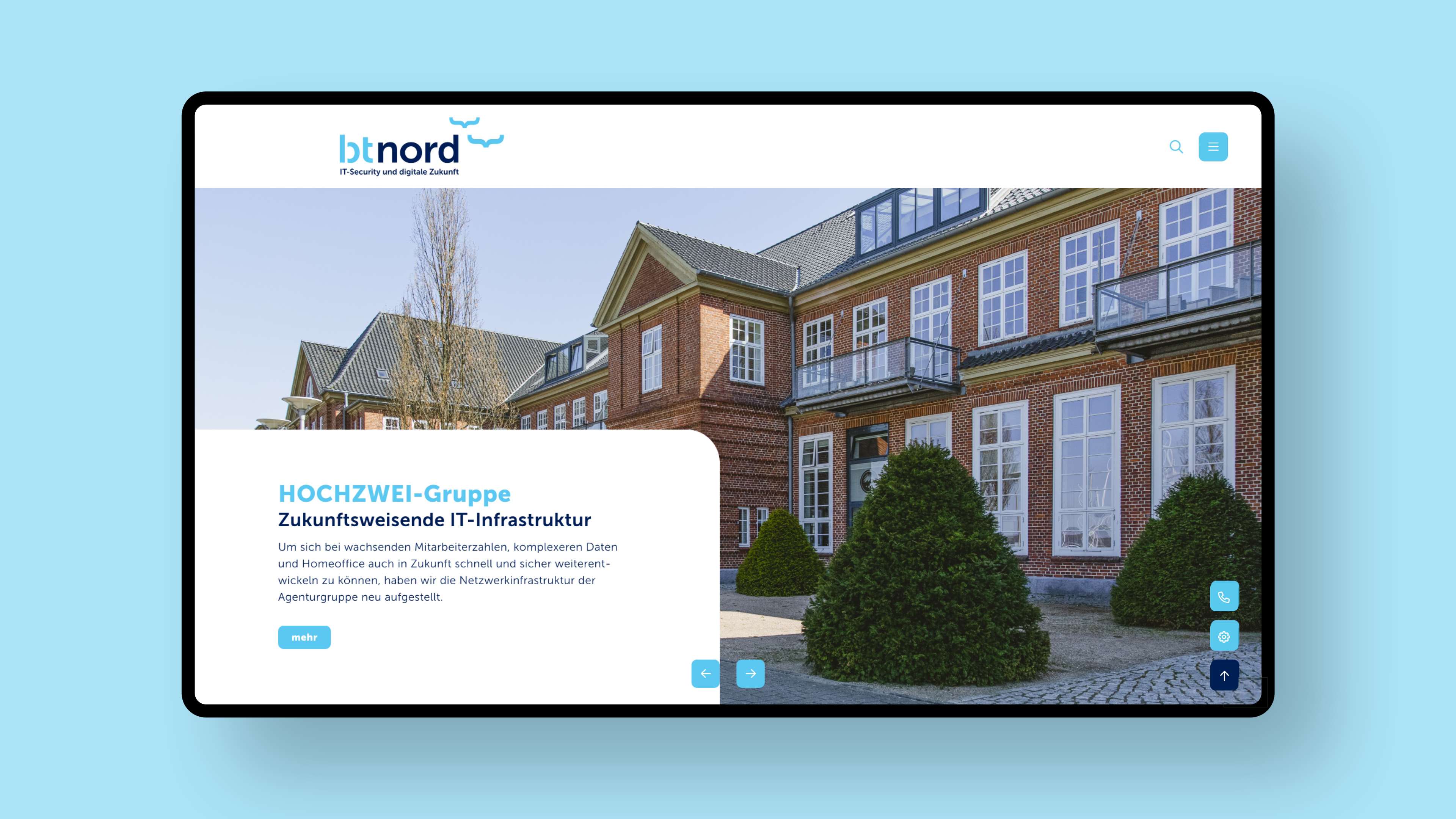 hochzwei_BT-Nord_slider_01.jpg Startseiten-Slider zu HOCHZWEI-Gruppe und dem Standort in Sonwik.