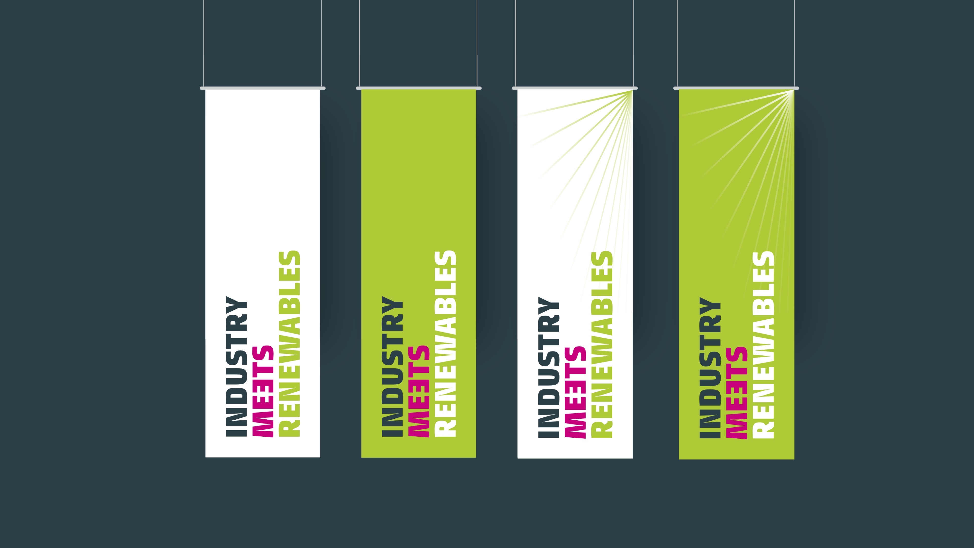 hochzwei_Watt2.0_slider_01.jpg Vier Plakate in weiß und grün