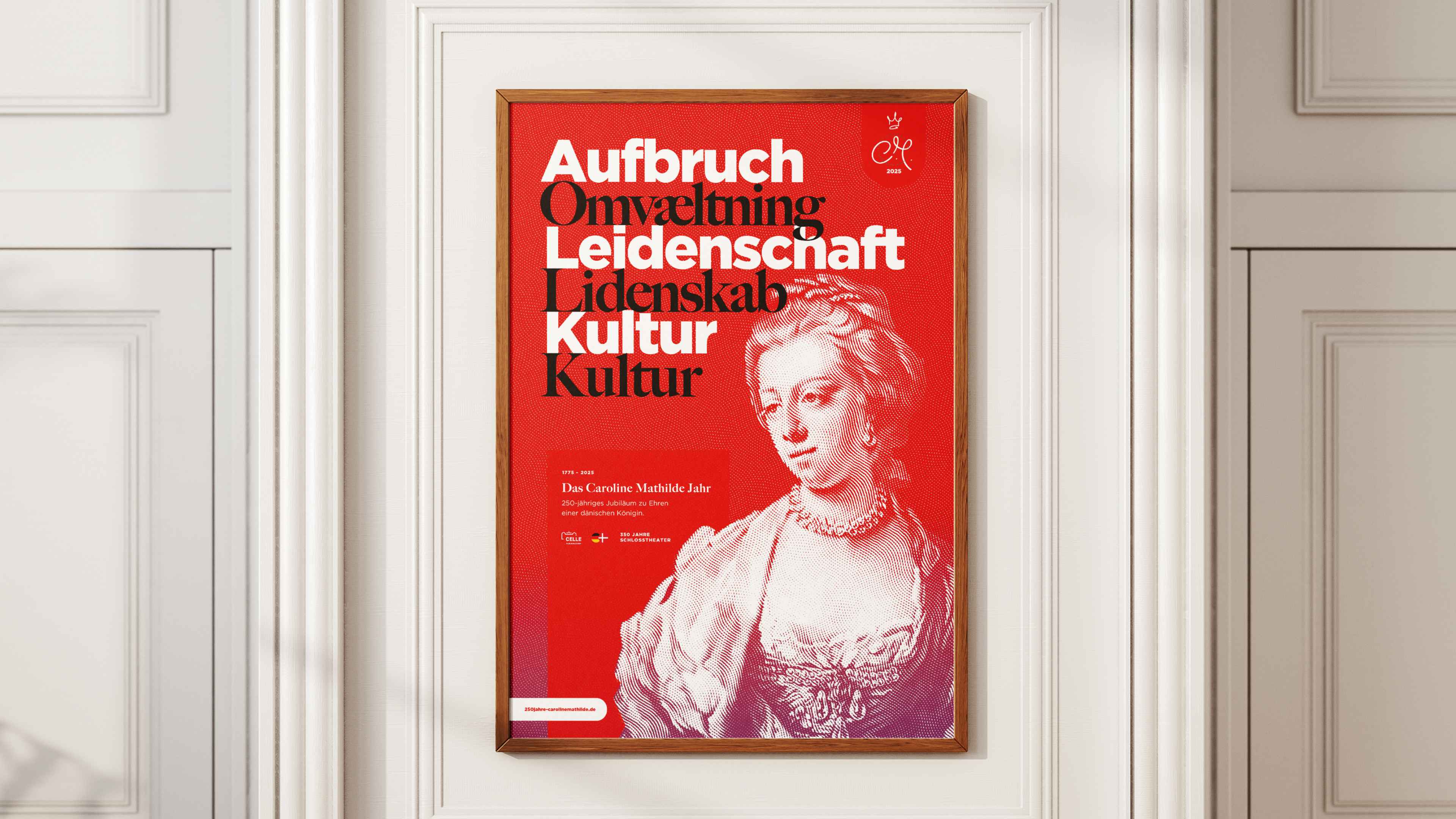 Caroline Mathilde Plakat an Wand