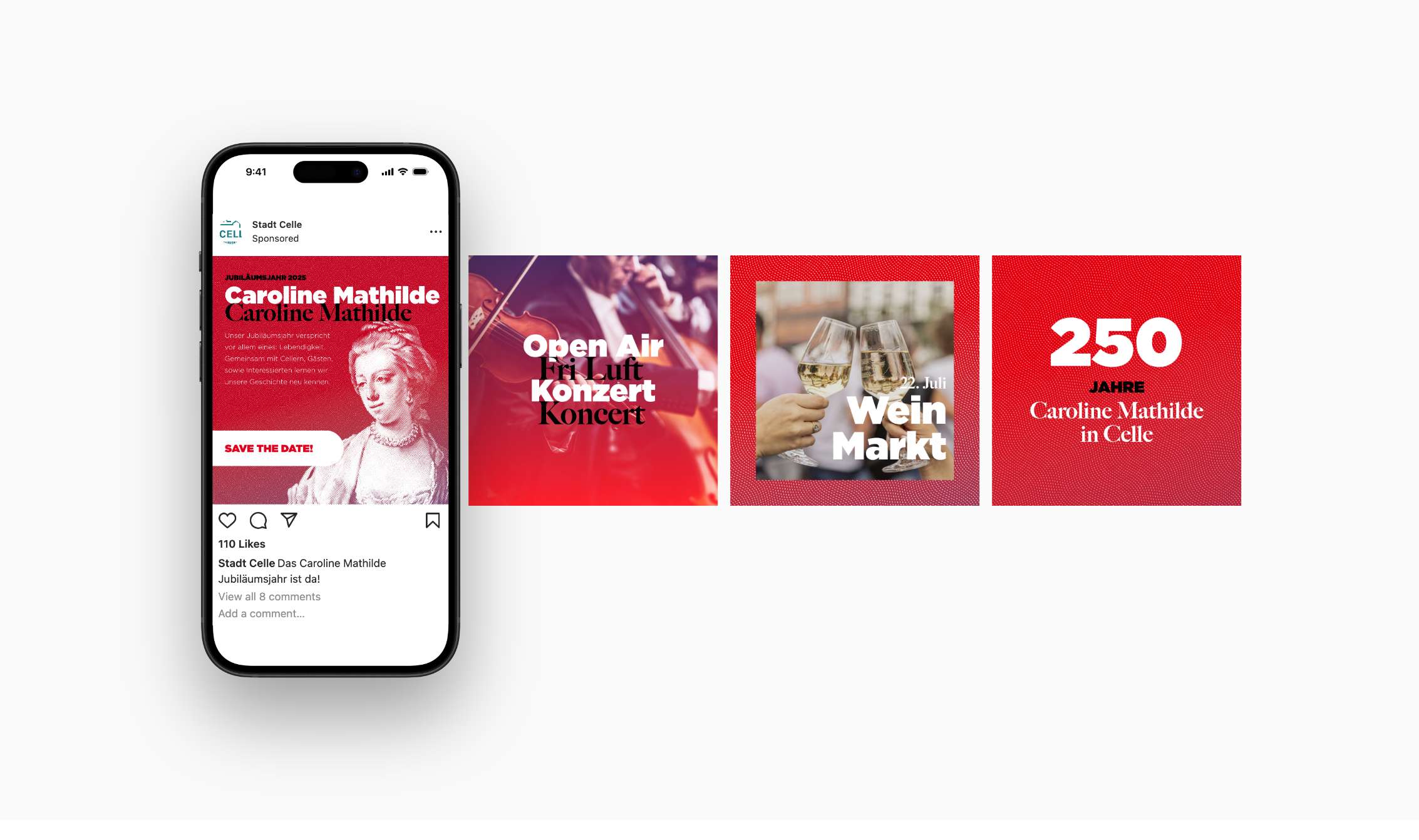 Smartphone mit Caroline Mathilde Artikel
