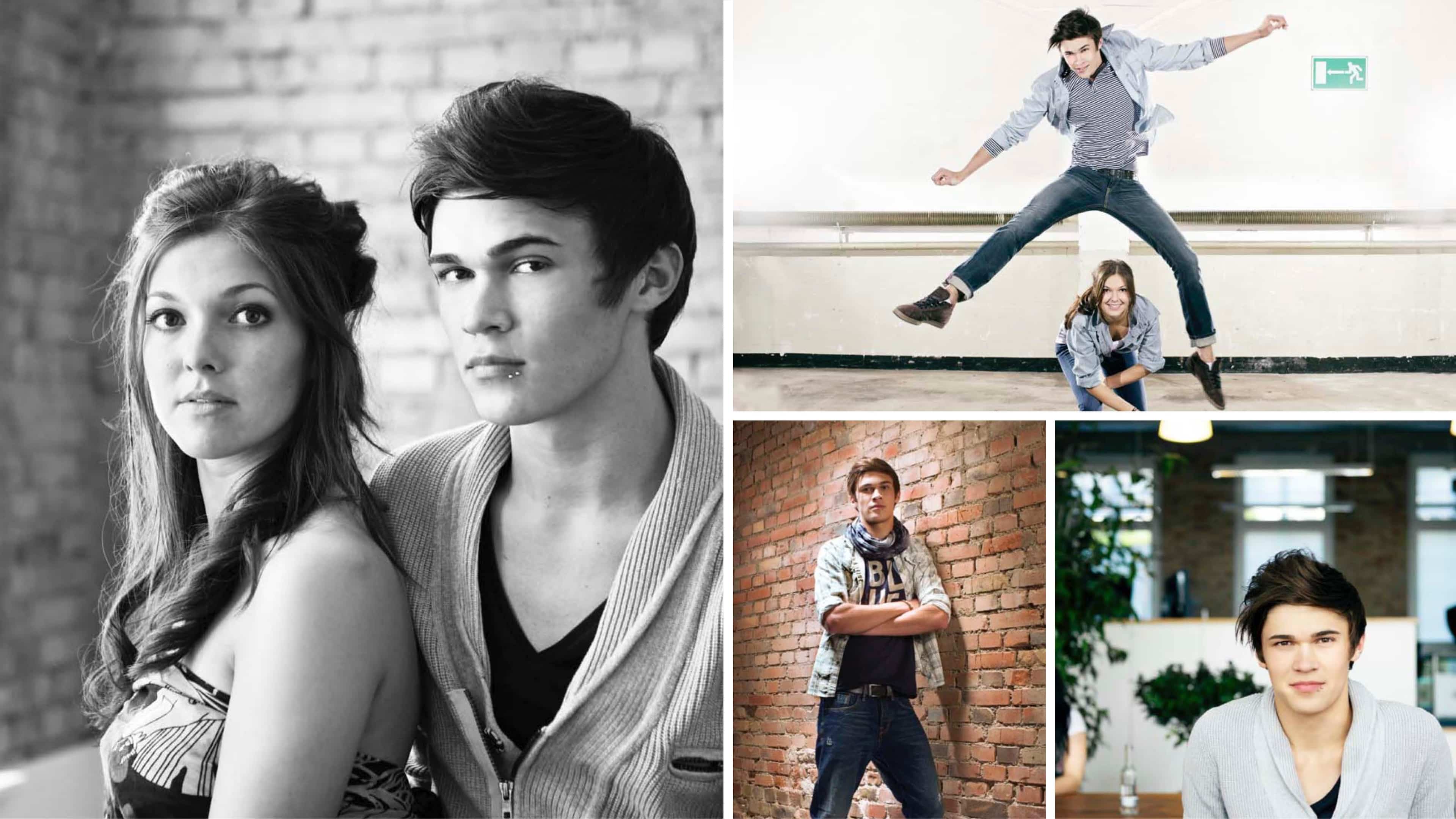 hochzwei_cjschmidt_slider_02.jpg Collage mehrerer Aufnahmen eines männlichen Models