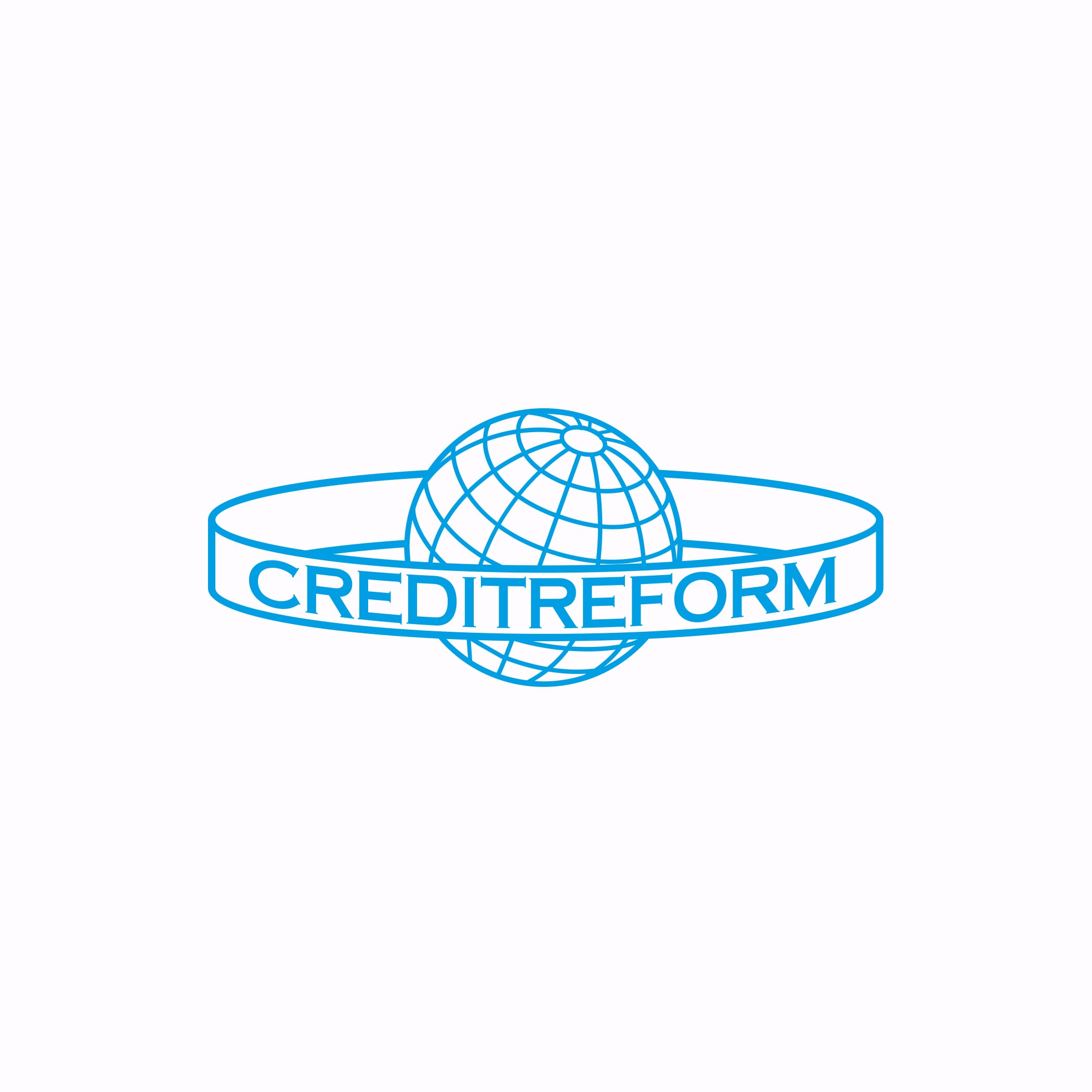 hochzwei_cred_teaser_02_hauptteaser.jpg Blaues Logo mit Globus und Schriftband Creditreform vor weißem Hintergrund