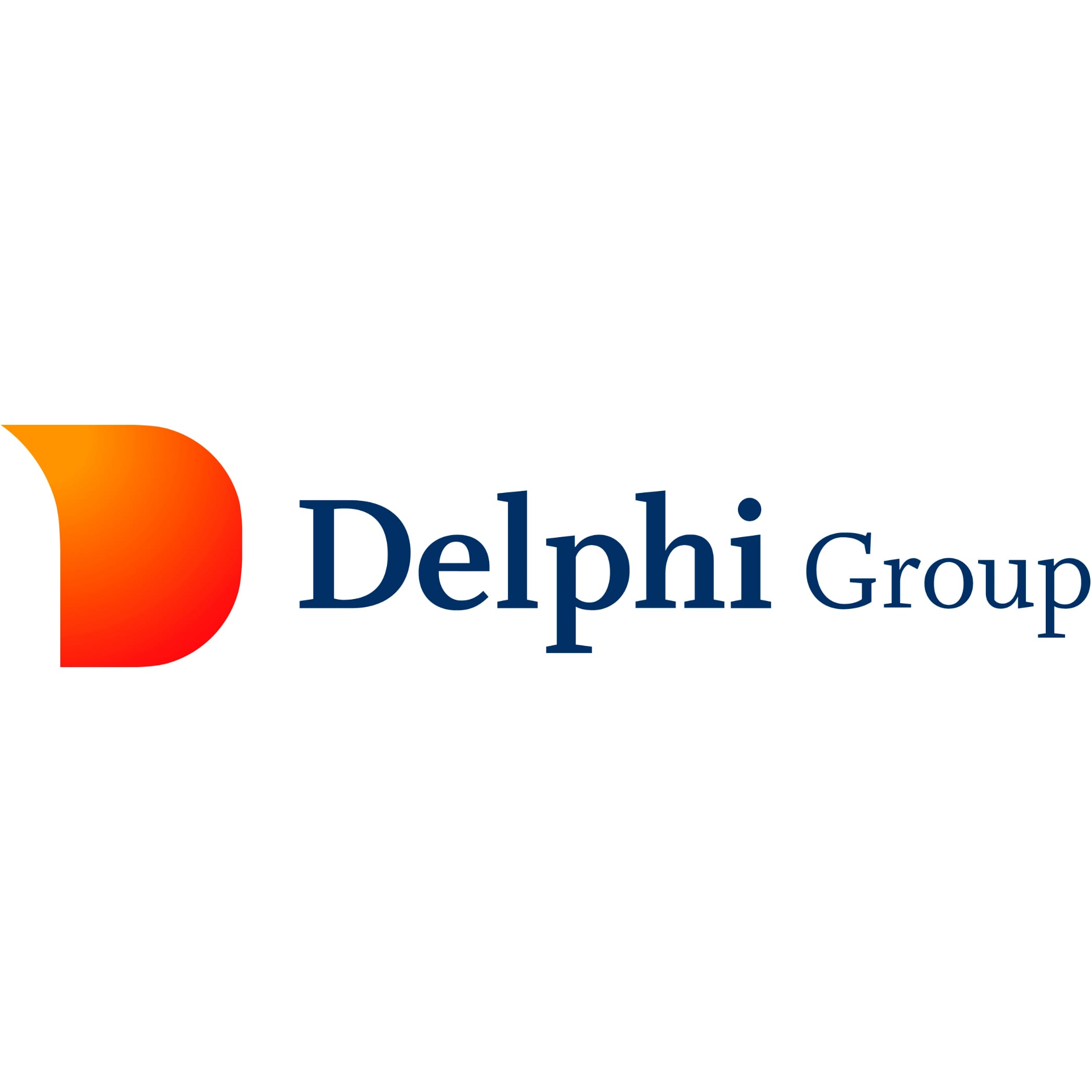 hochzwei_delphi_teaser_01.jpg Logo der Delphi Group in blauer Schrift und orangenem stilisierten D als Icon