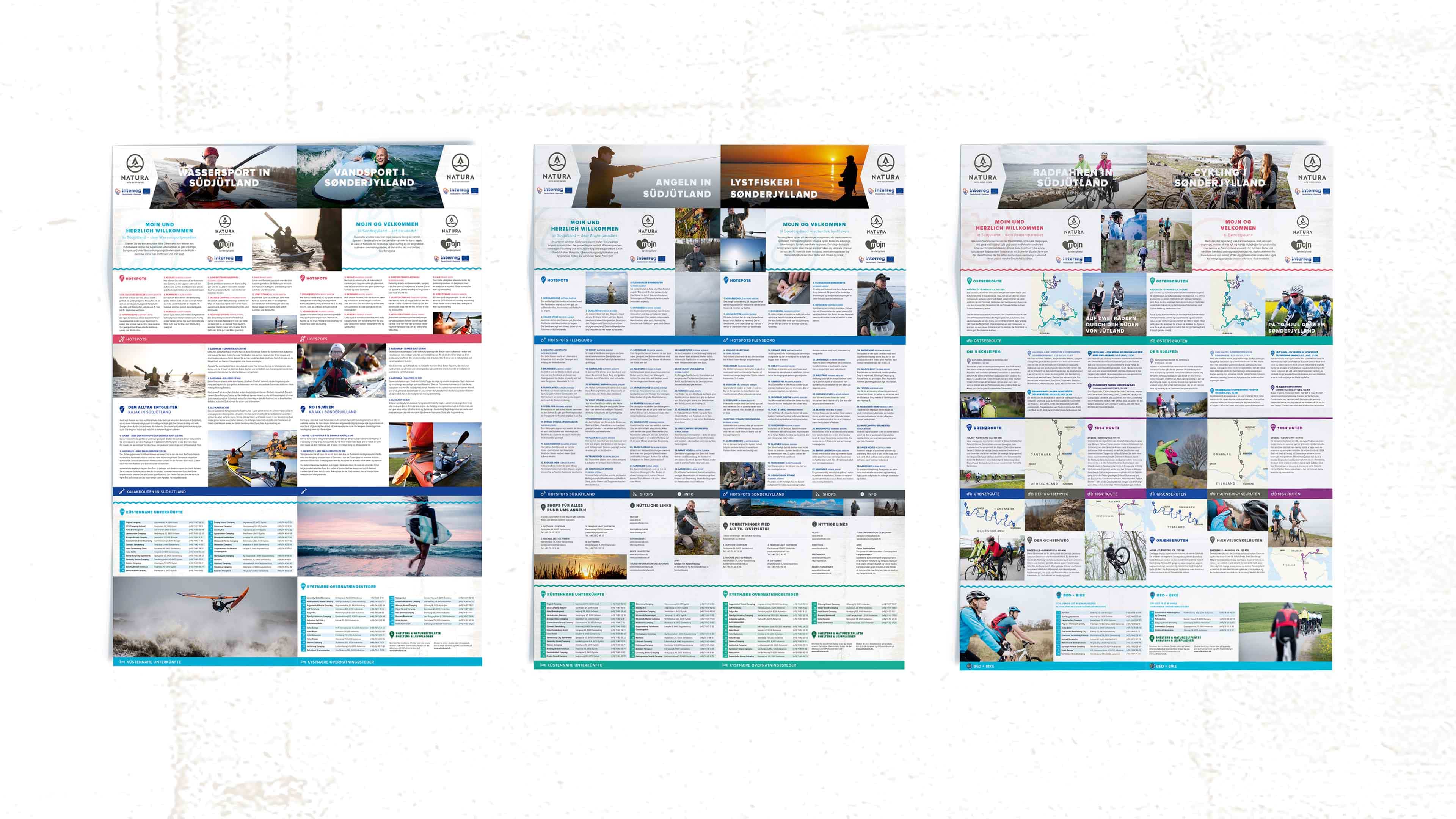 hochzwei_deso_slider_01.jpg Drei Ansichten der Broschüre für Natura über Radrouten im Grenzgebiet