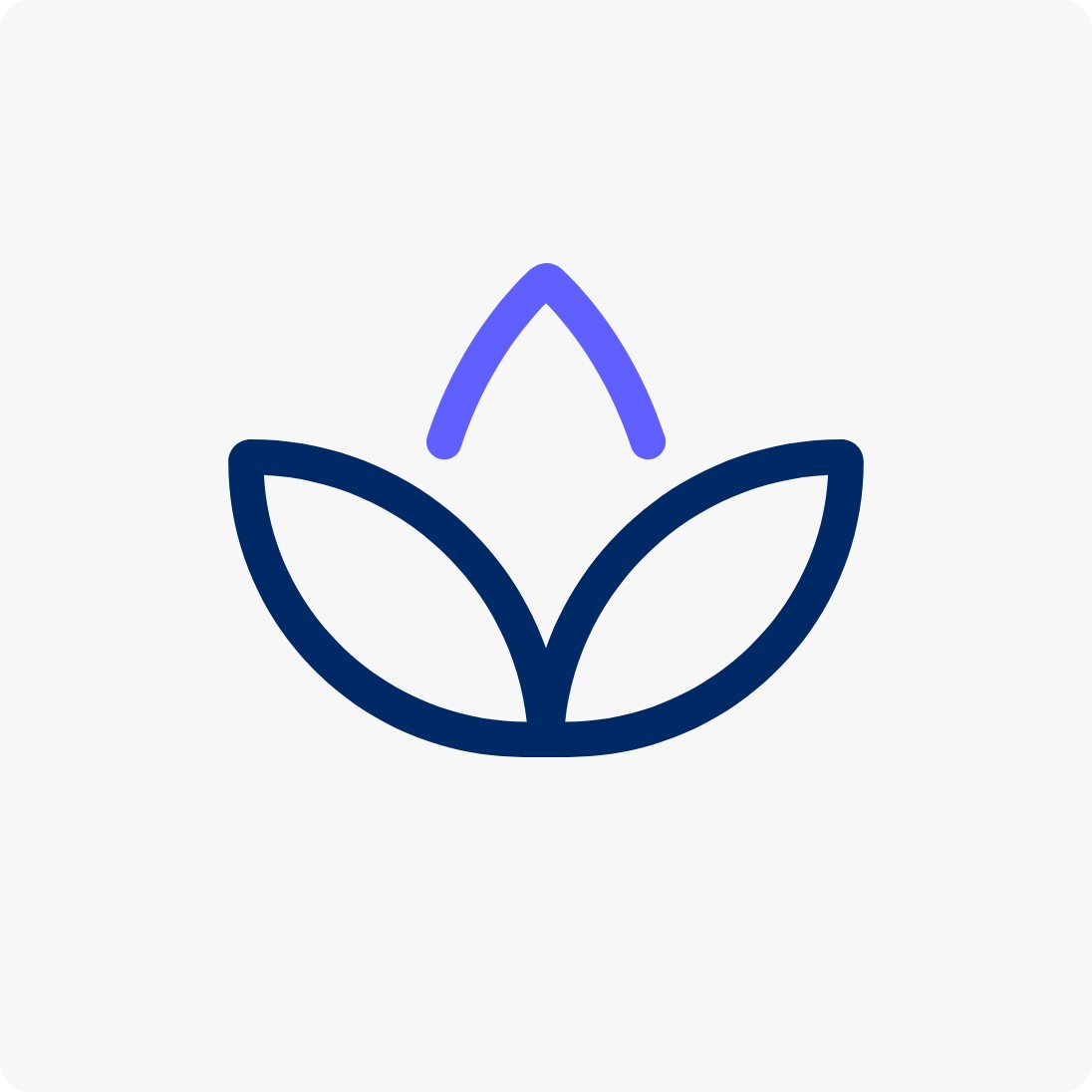 Minimalistische Grafik einer angedeuteten Blüte