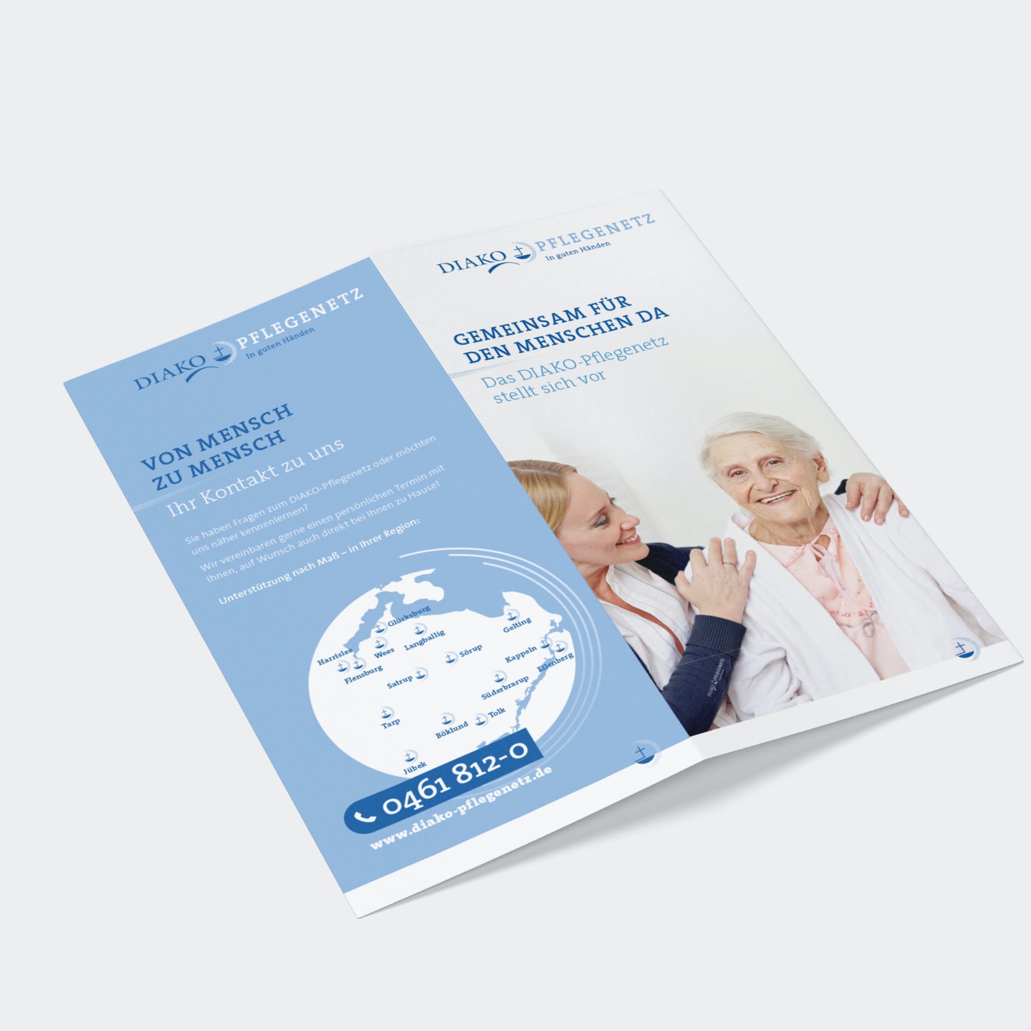 hochzwei_dpfl_teaser_01.jpg Vorder- und Rückseite der Broschüre des Diako Pflegenetzes