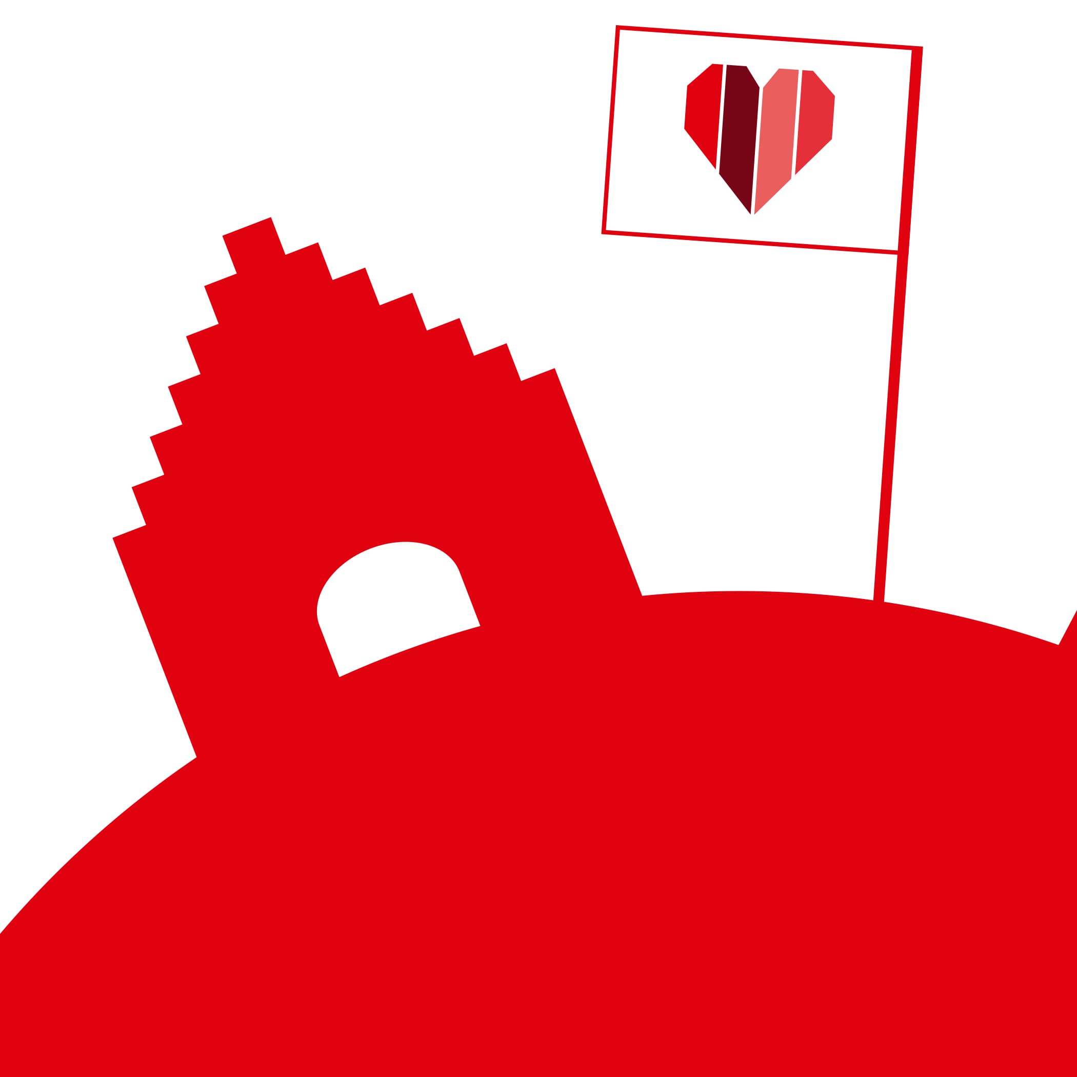 hochzwei_sfdw_teaser_04.jpg Rote Grafik des Nordertors mit Flensburg-liebt-dich-Herz-Flagge