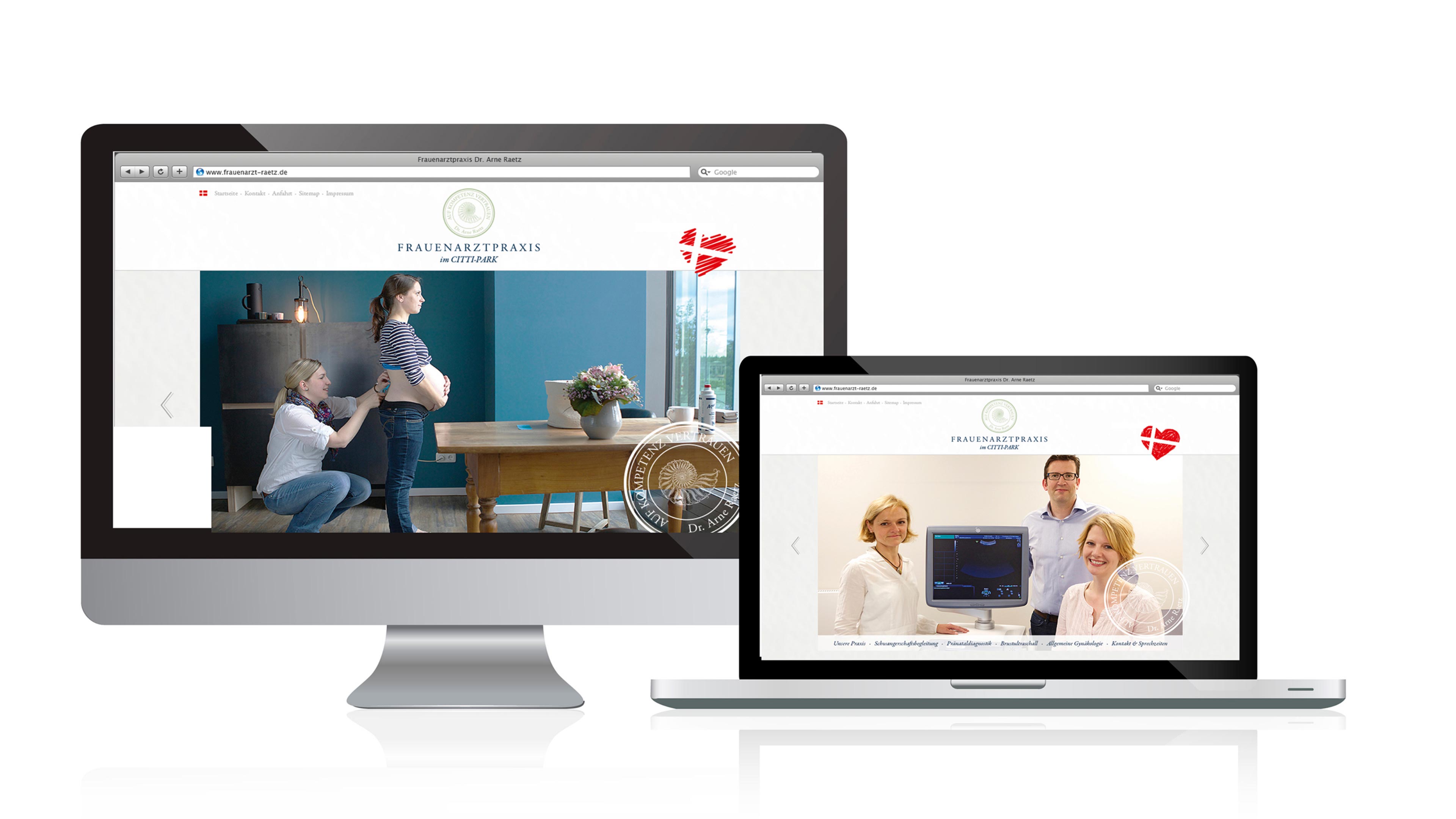 hochzwei_rae_slider_02.jpg iMac und Macbook zeigen Website von Dr. Arne Raetz