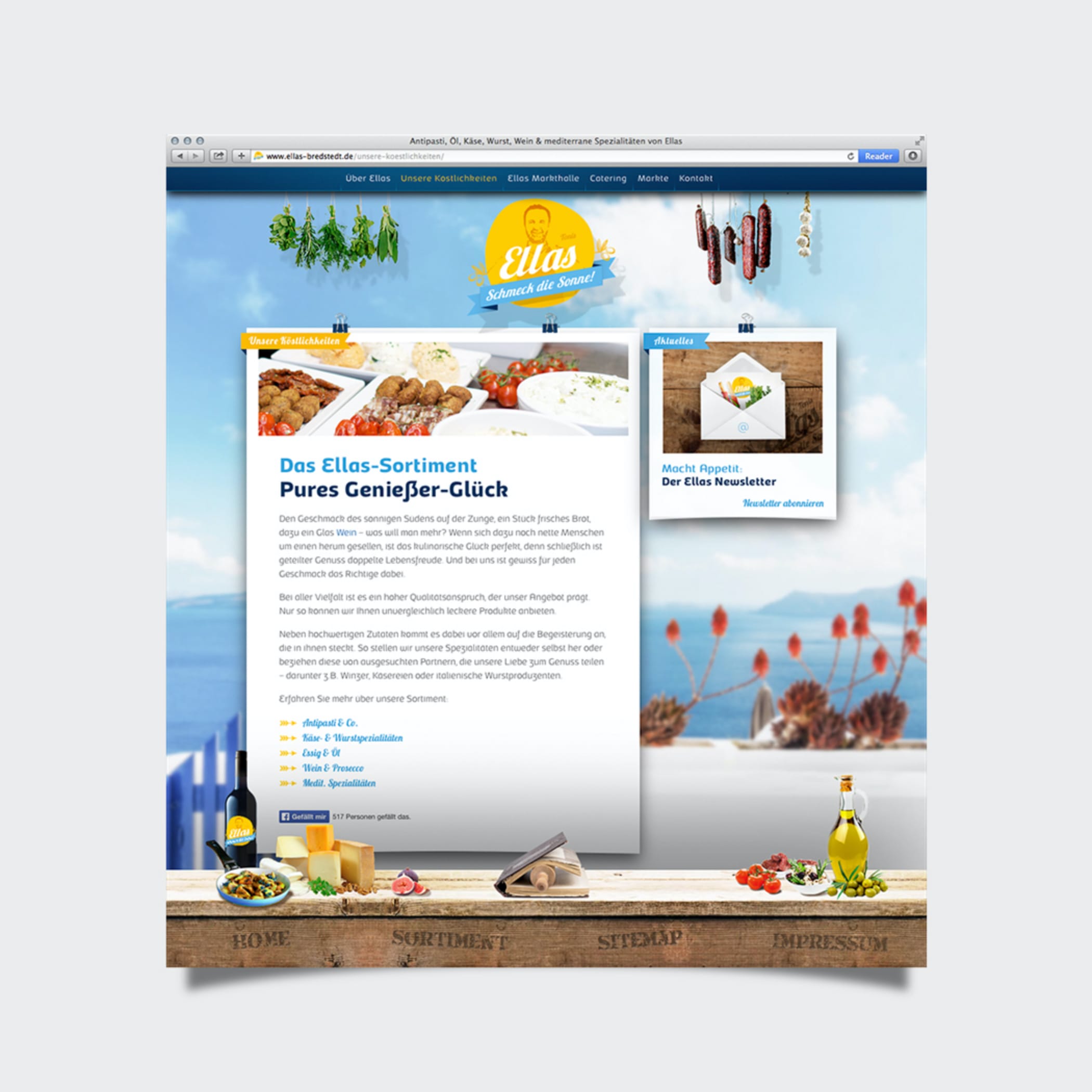 hochzwei_ella_teaser_10.jpg Screenshots der Website ellas-bredstedt mit griechischem Sommerambiente