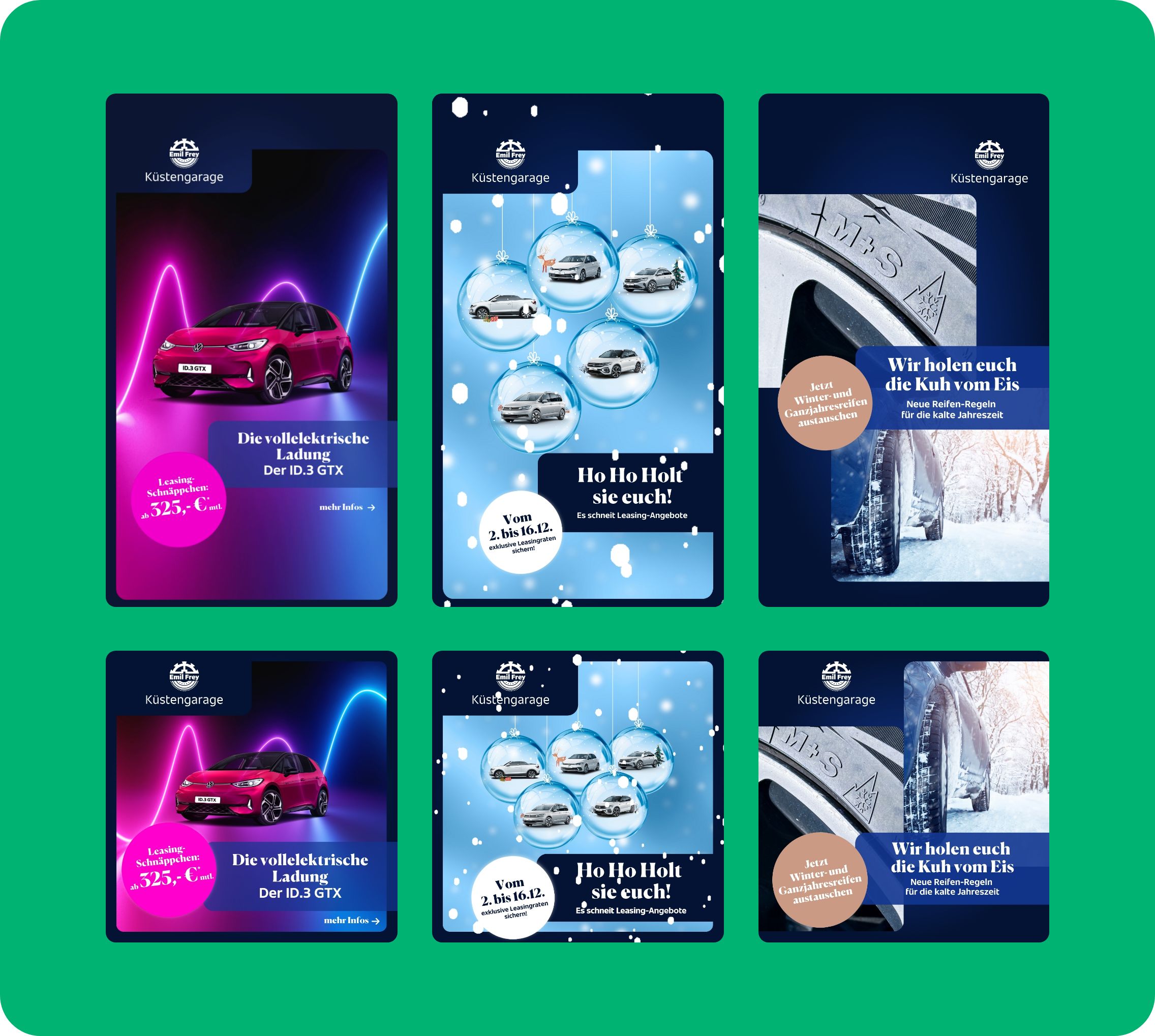 Visualisierungen der Emil Fey Website