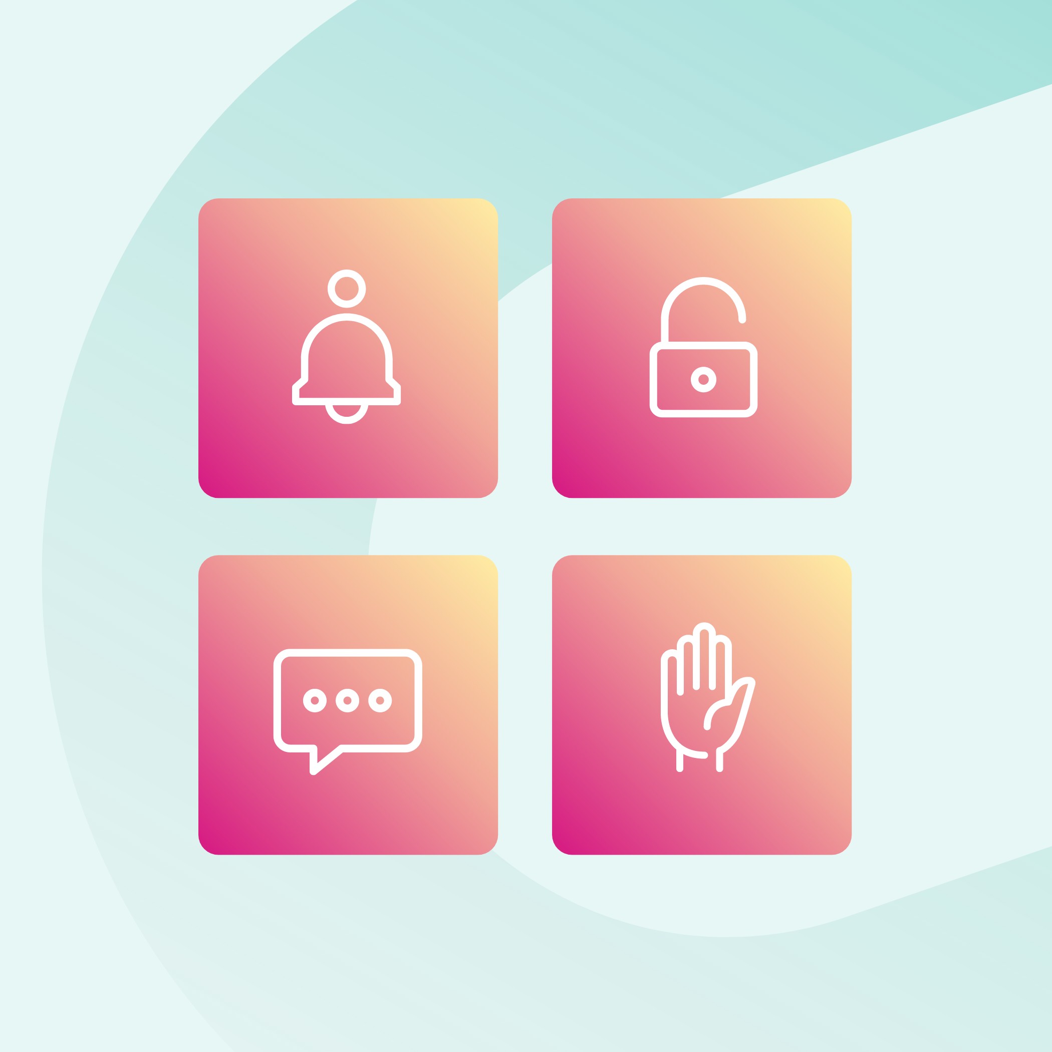 Vier pinke Kacheln von Europcar