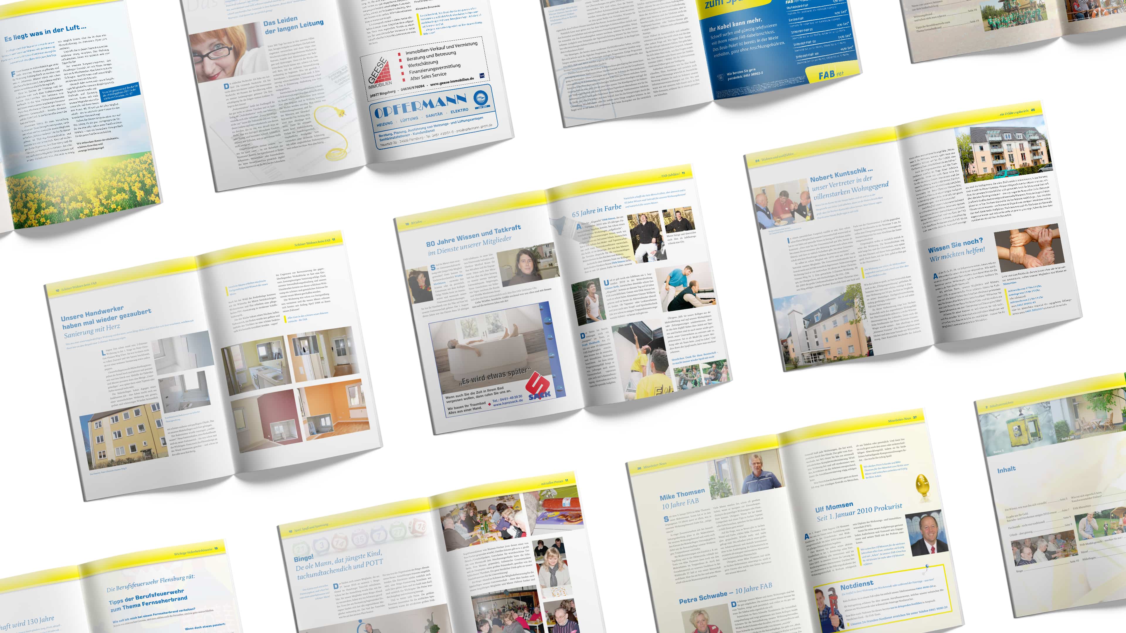 hochzwei_fab_slider_02.jpg Collage mehrerer Doppelseiten der FAB-Umschau