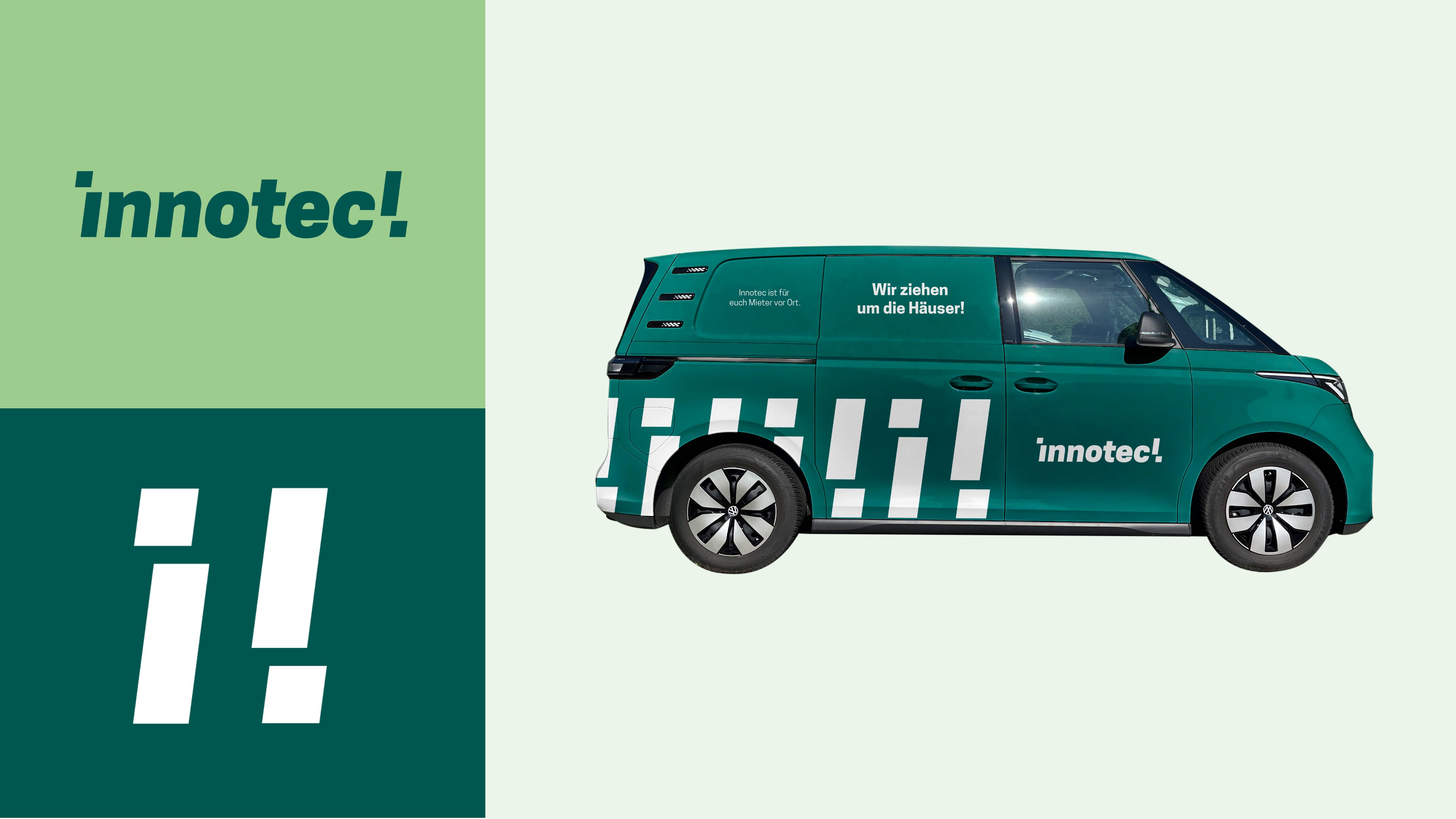 dunkelgrünes Fahrzeug mit dem neuen innotec Design