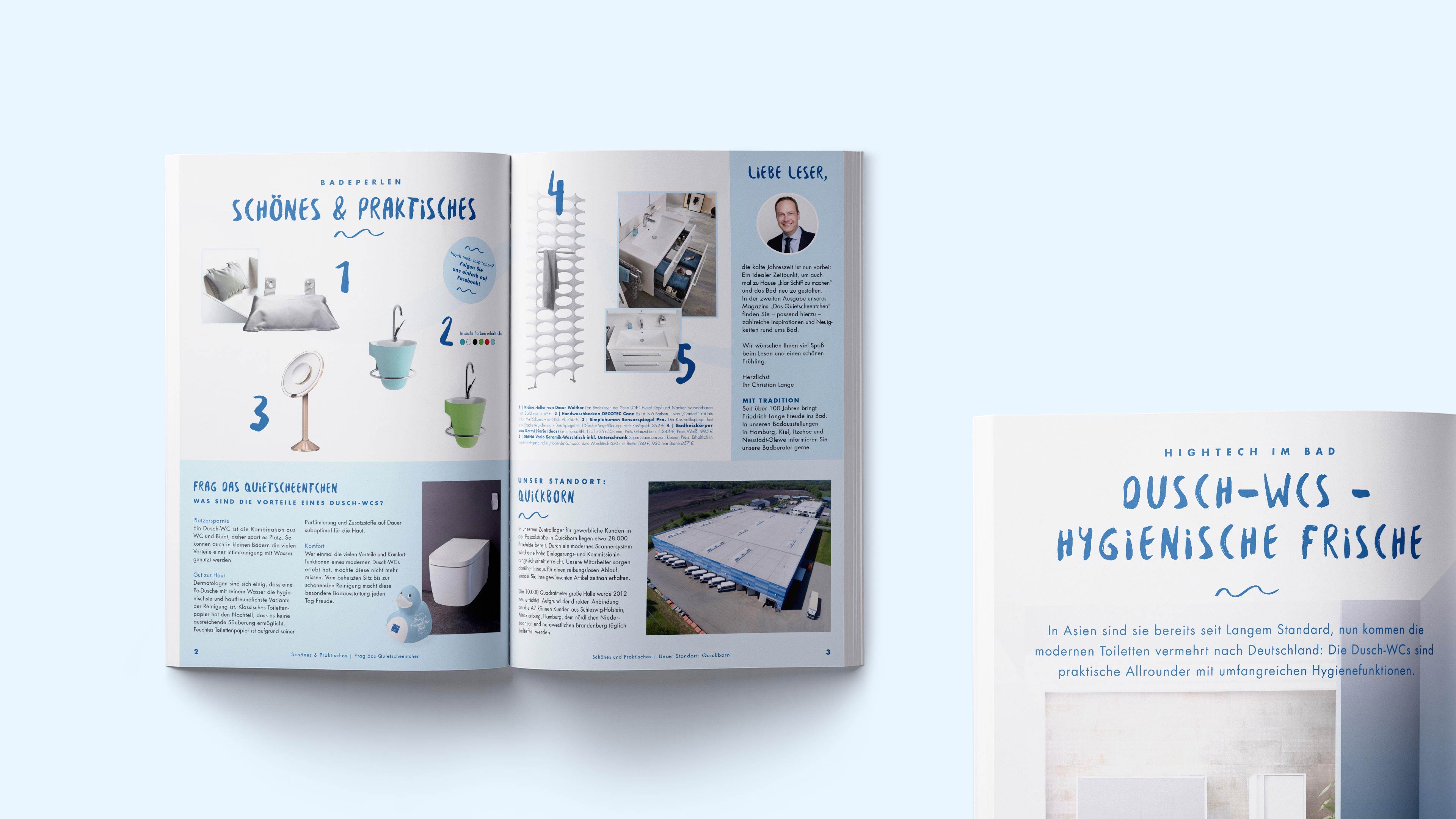 Ein aufgeklapptes Magazin von Friedrich Lange