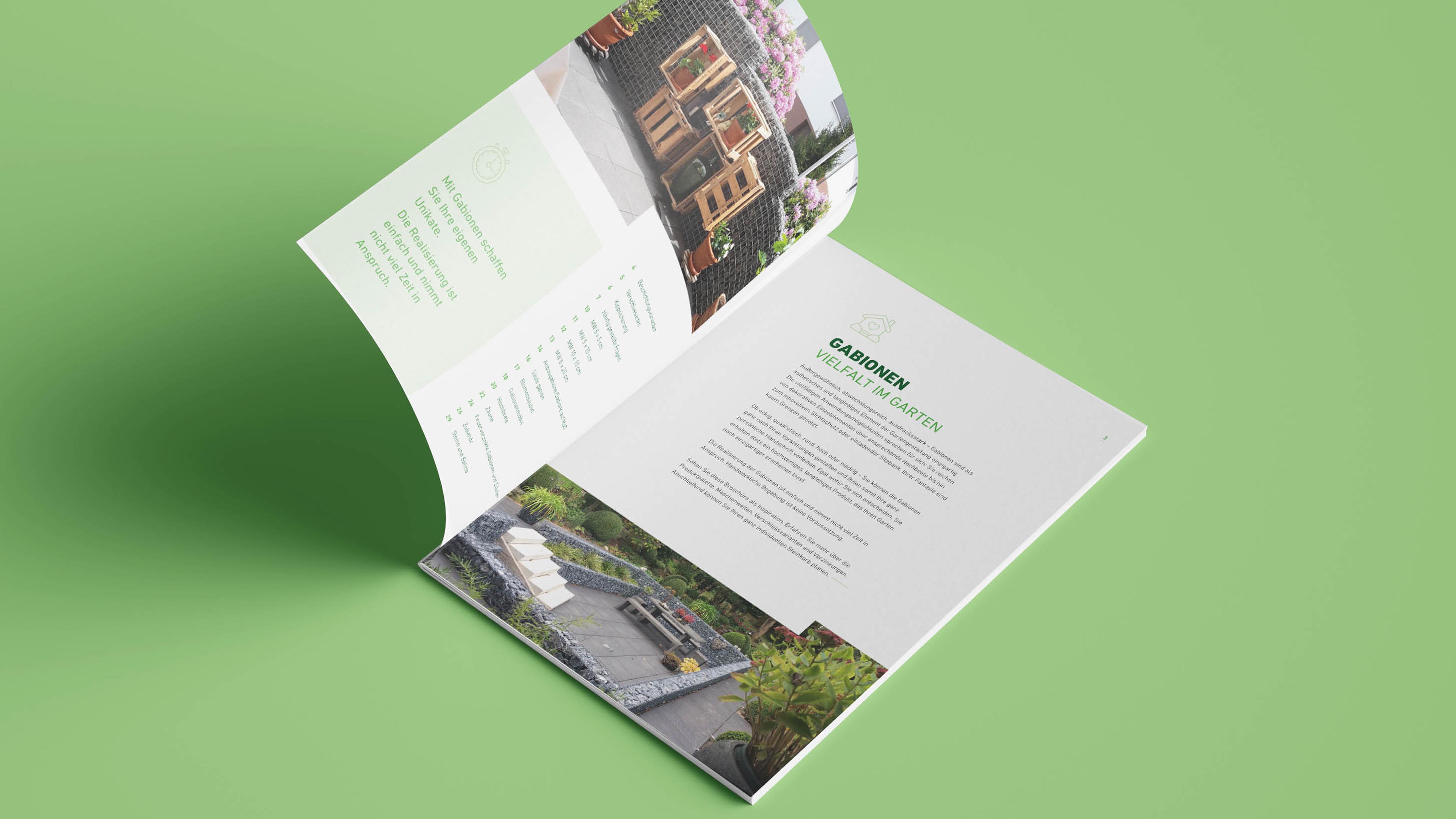 Das Inhaltsverzeichnis des Gabiona Magazins