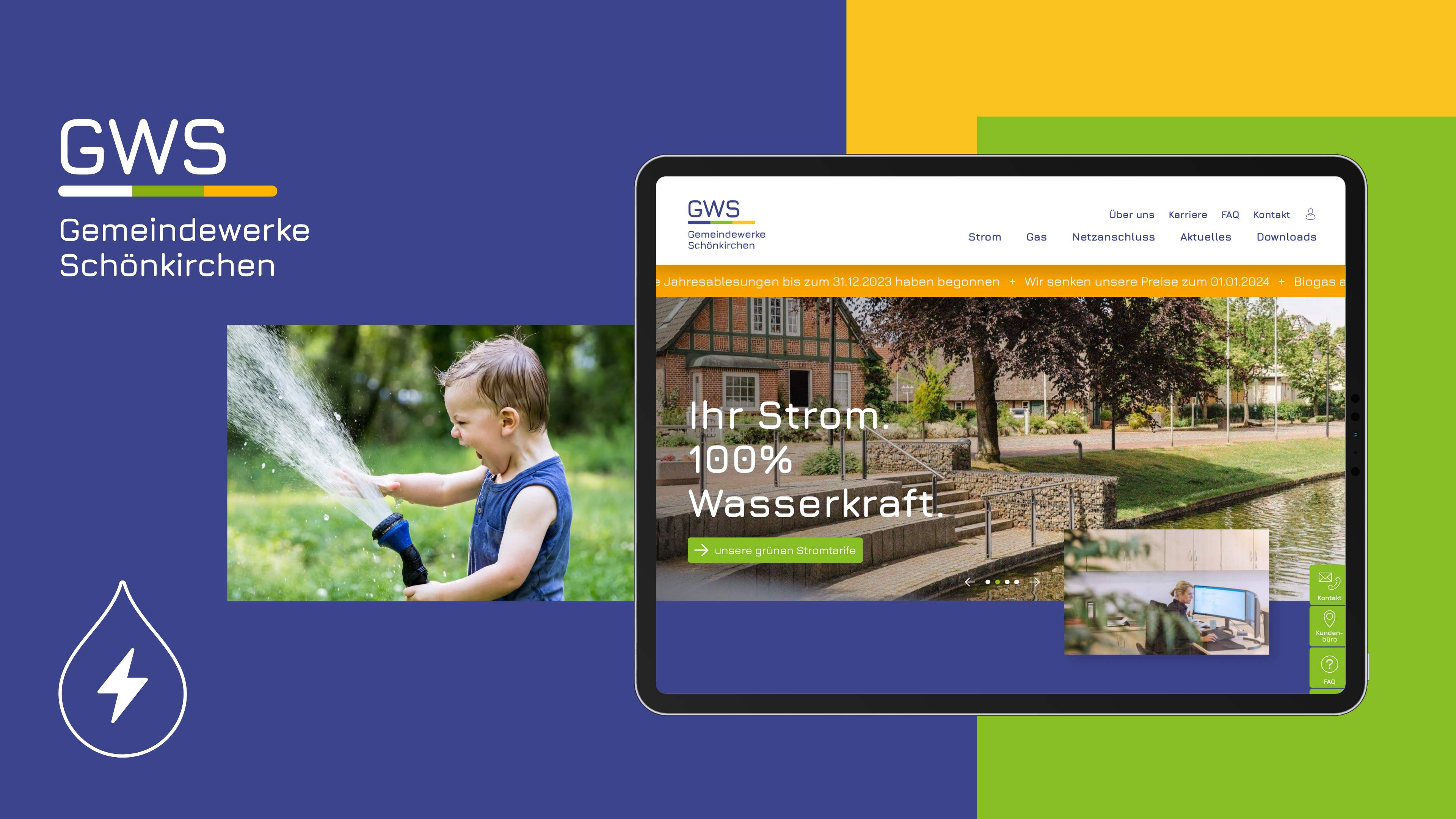 Bildercollage der GWS Website