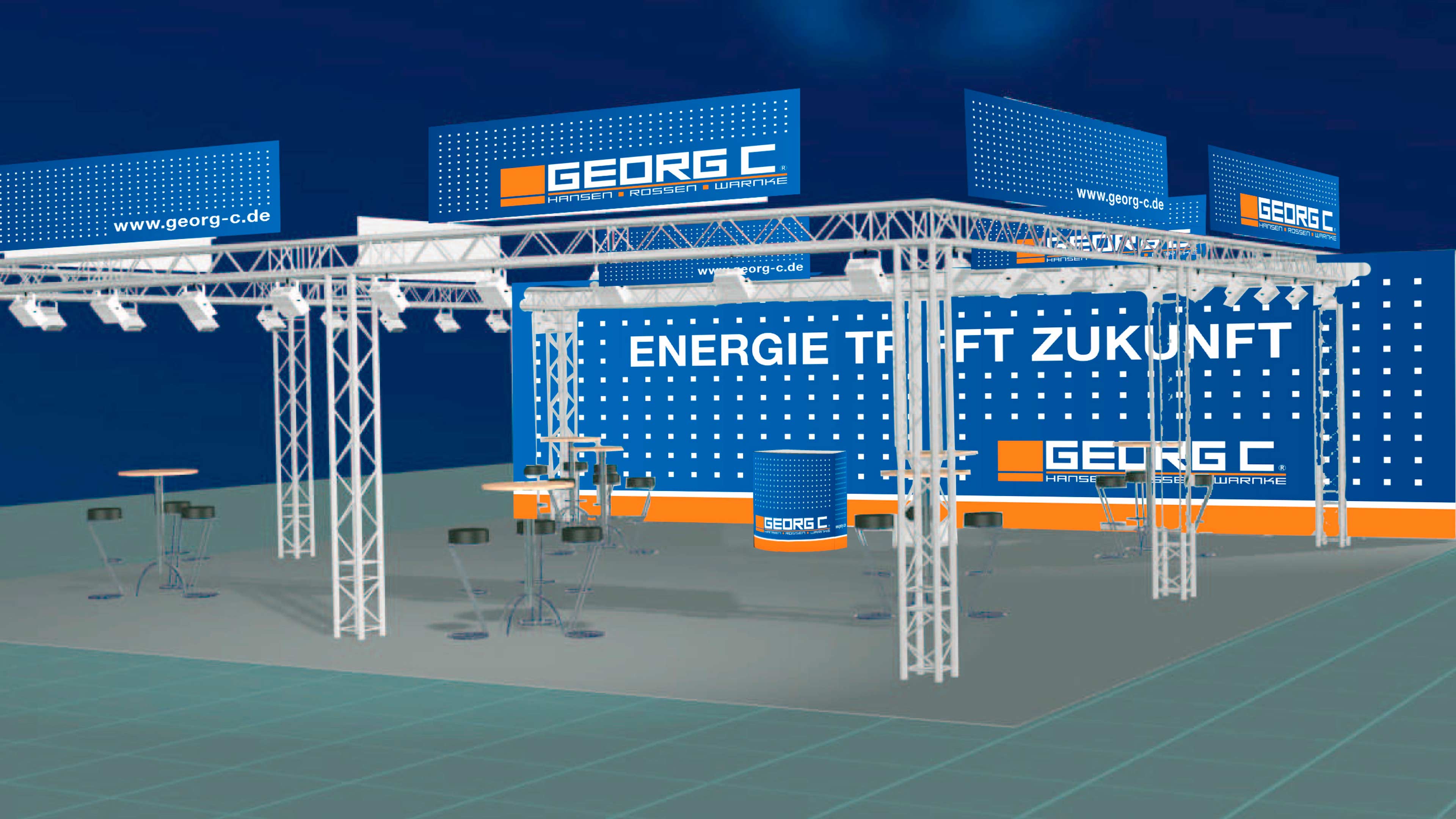 Visualisierter Messestand von Georg C