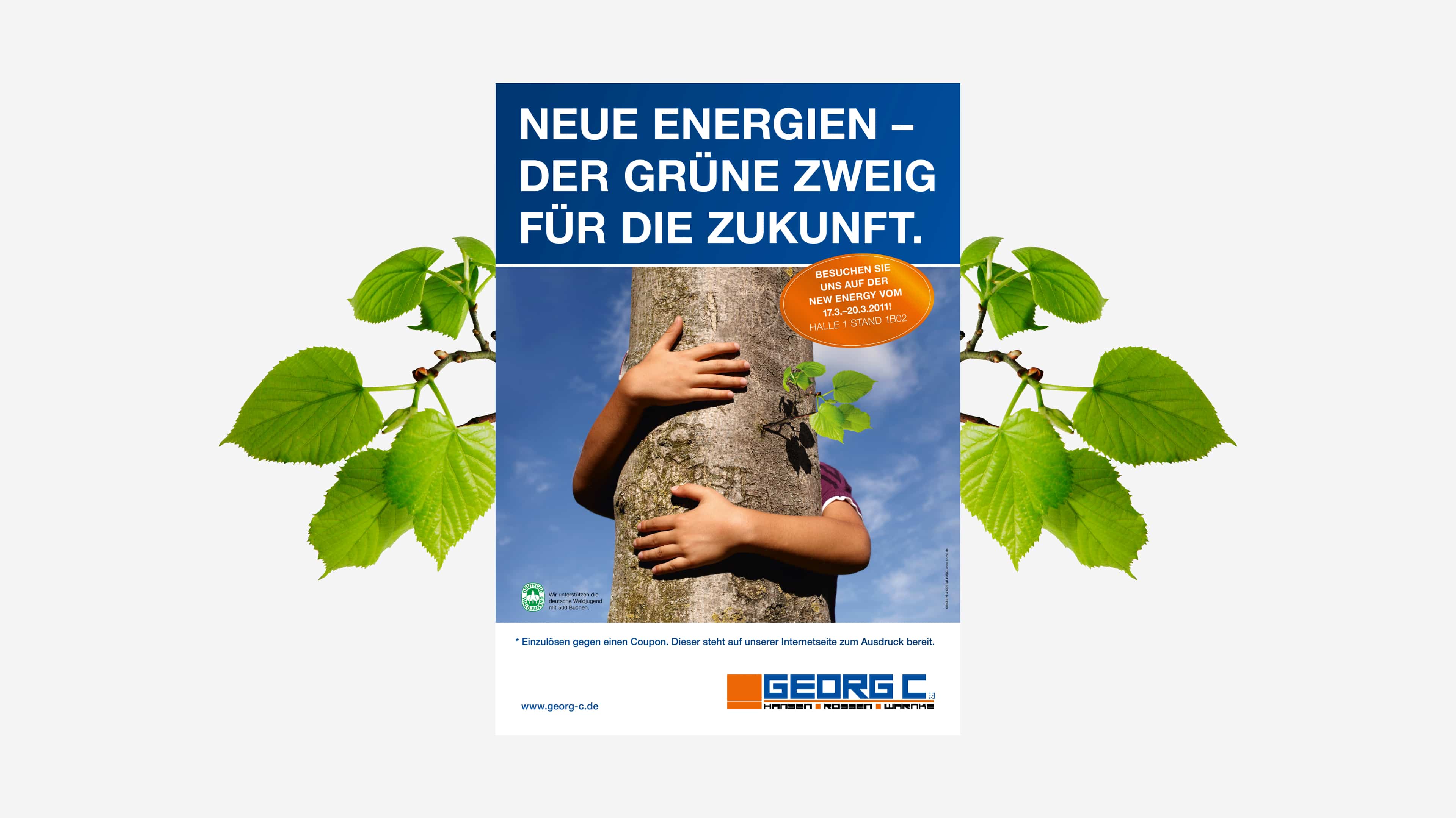 hochzwei_georgc_slider_02.jpg Ein Rohrpost Newsletter mit Blätter im Hintergrund