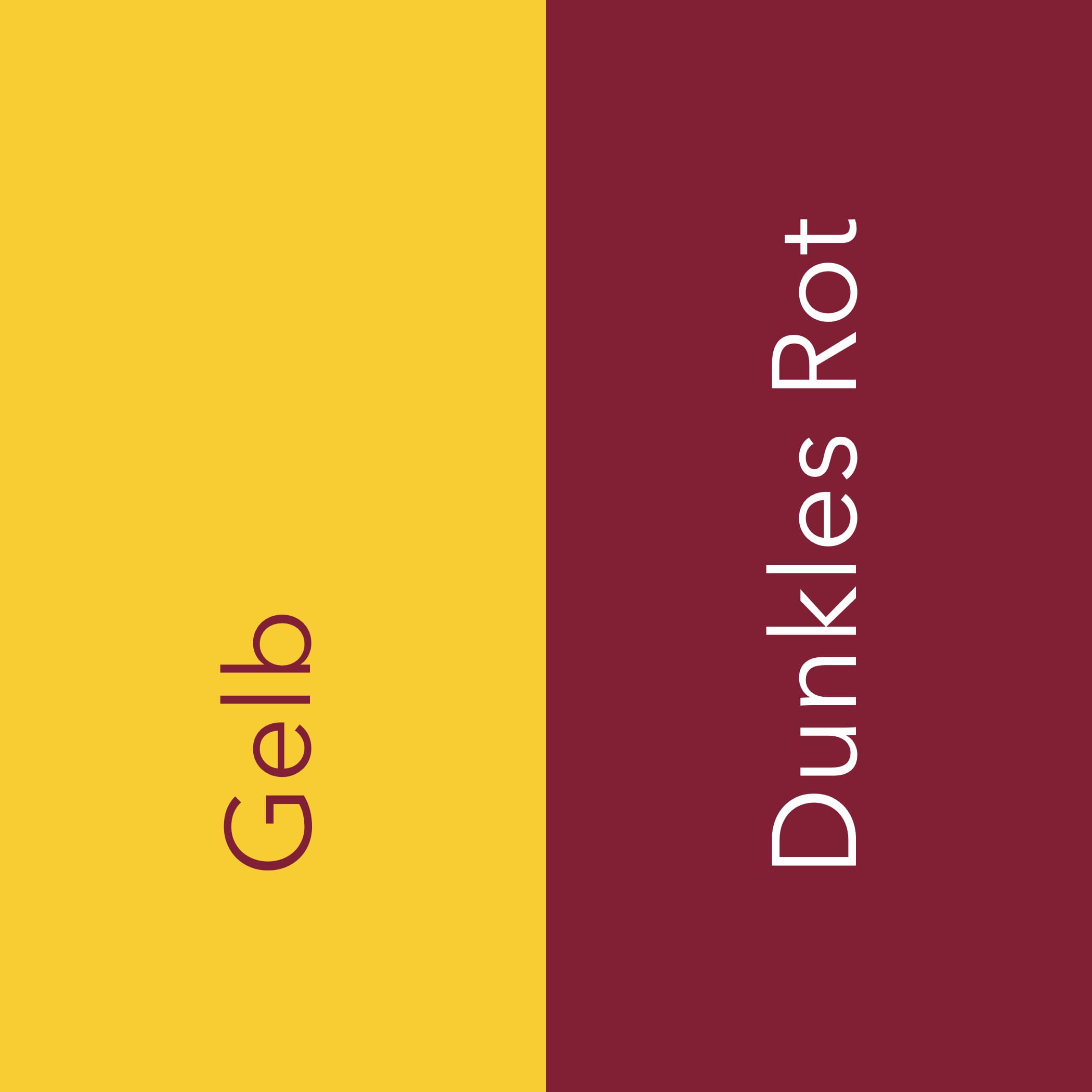 Ein gelber und ein roter Balken