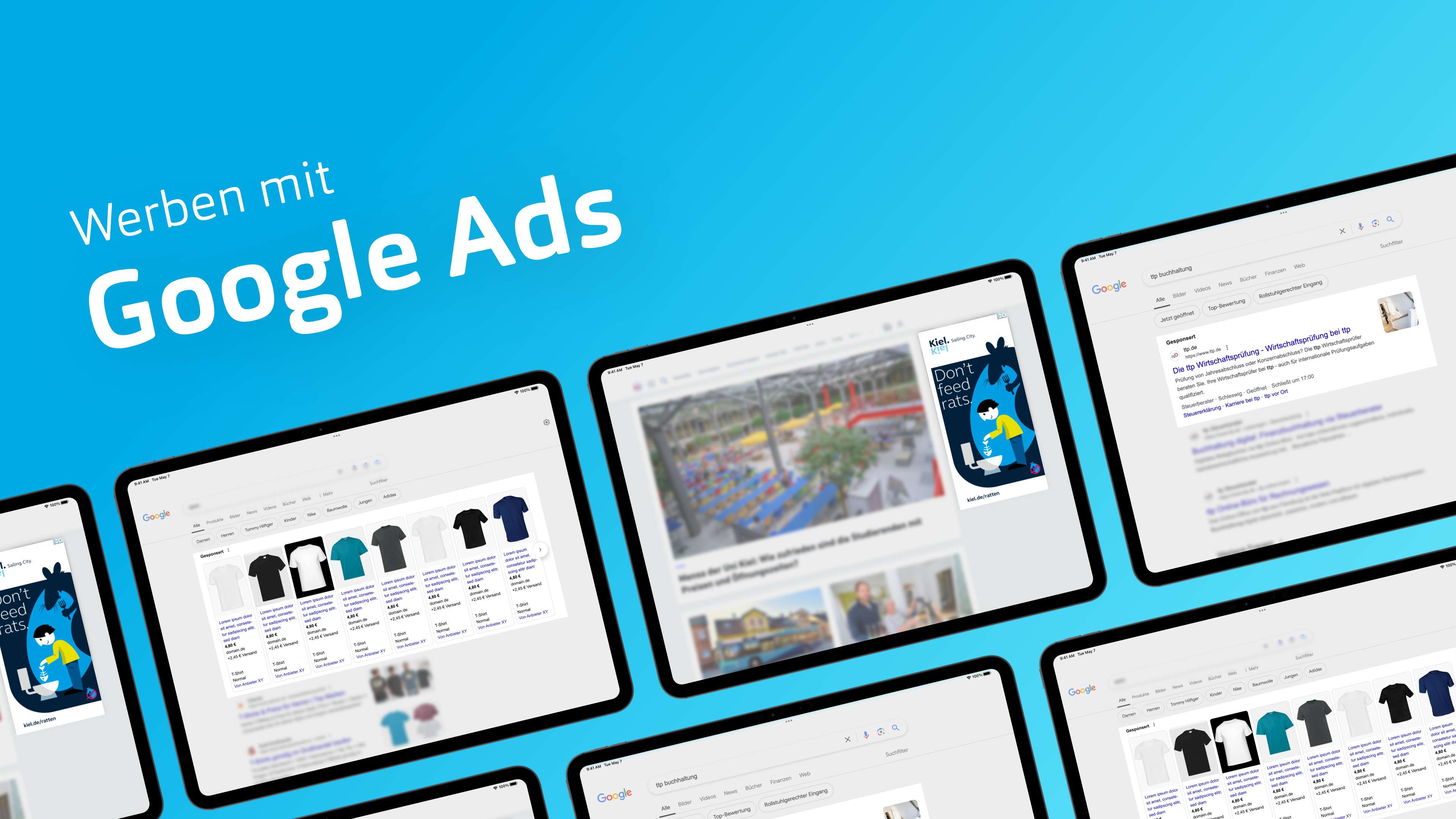 Beispielbild: Verschiedene Google Ads
