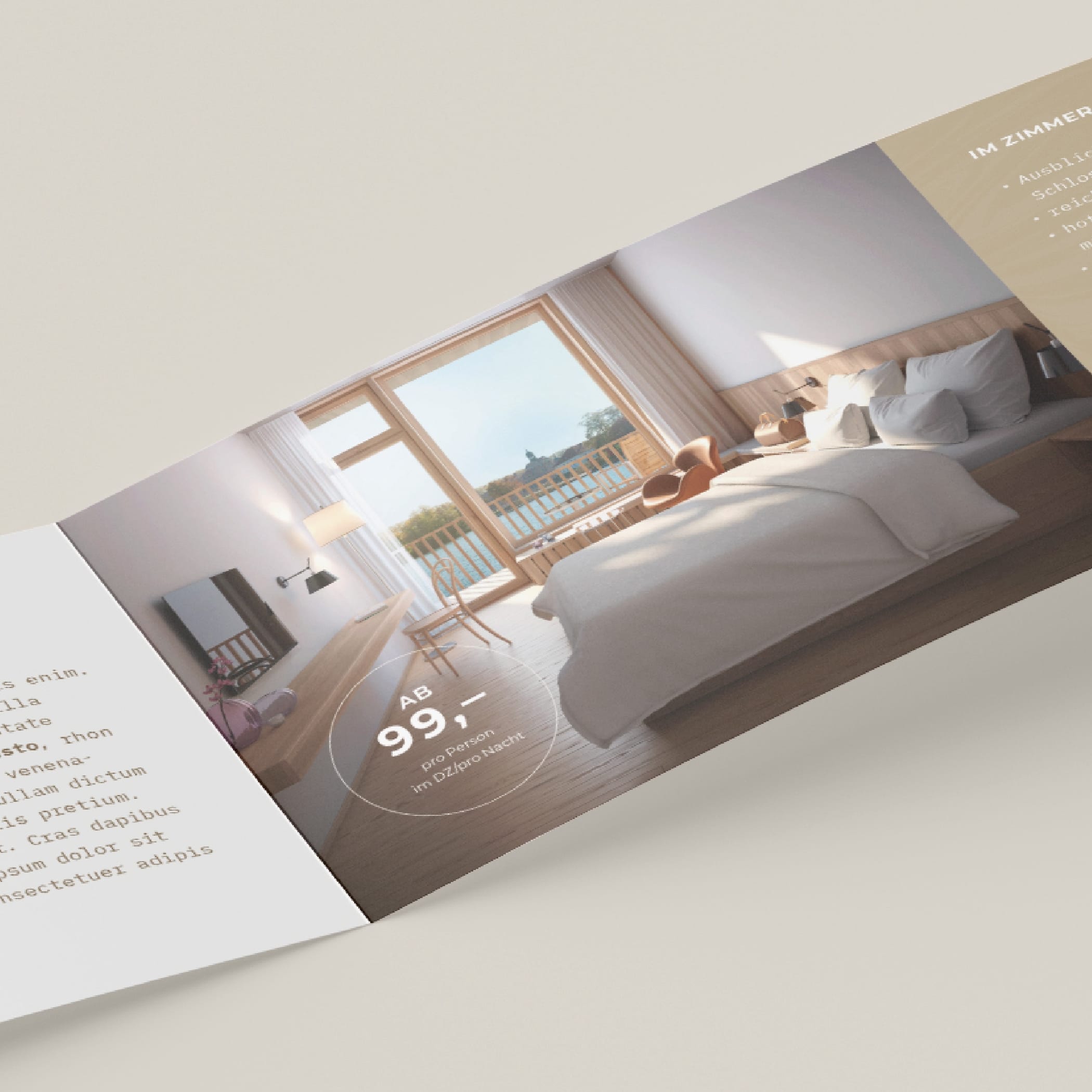 hochzwei_seeloge_teaser_09.jpg Prospekt des Hotel Seeloge mit Bildercollagen der Hotelzimmer