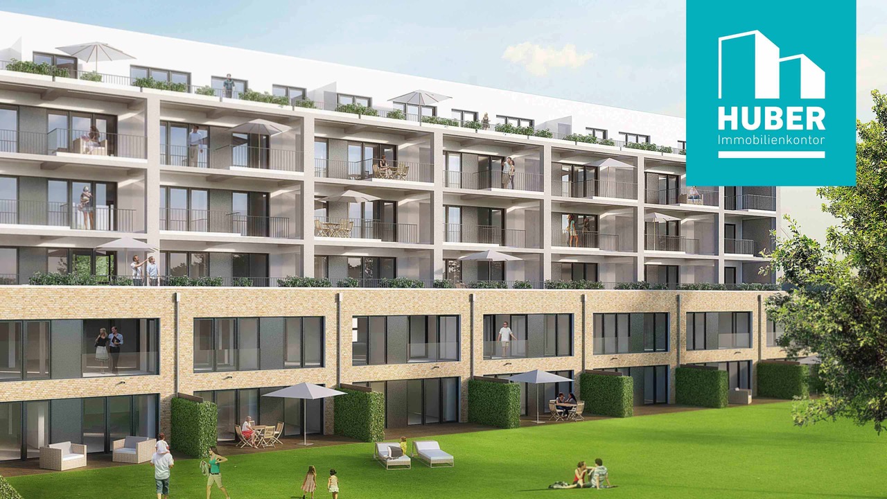 Eine Visualisierung eines Gebäudes von Huber Immobilien