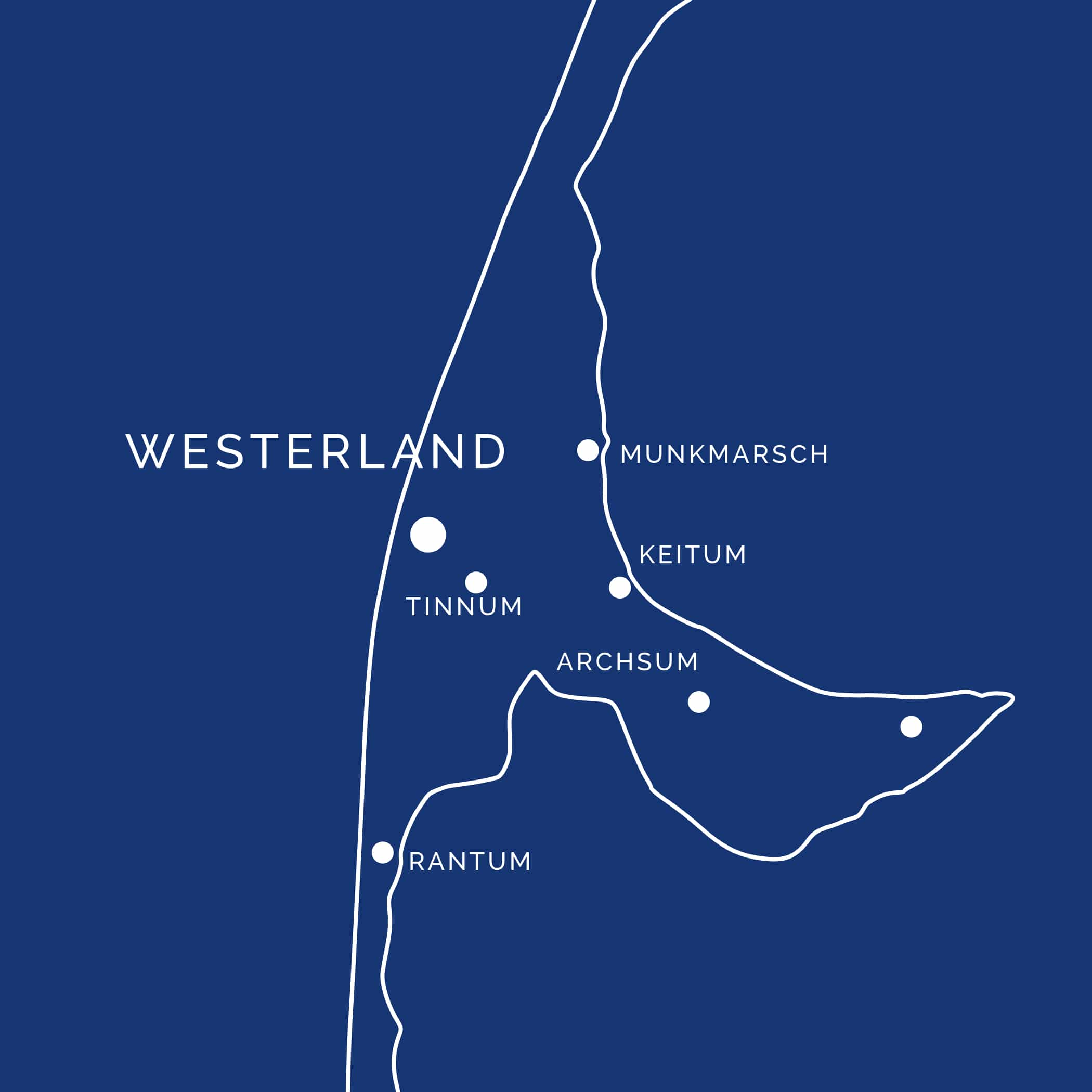 hochzwei_tsw_teaser_08.jpg Blaue Landkarte von Sylt mit Standortmarkierungen