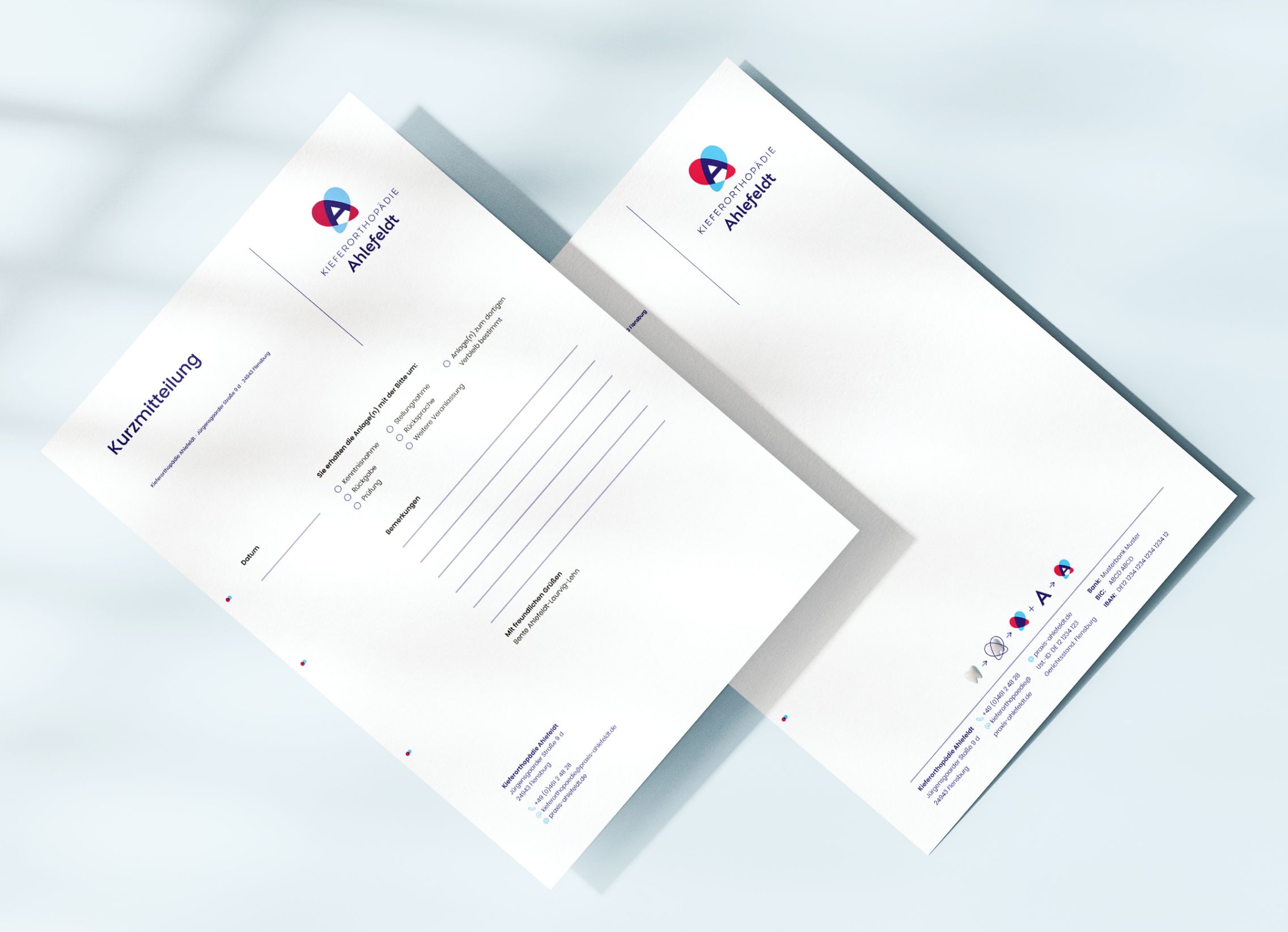 Foto Kurzmitteilungsbogen der Praxis