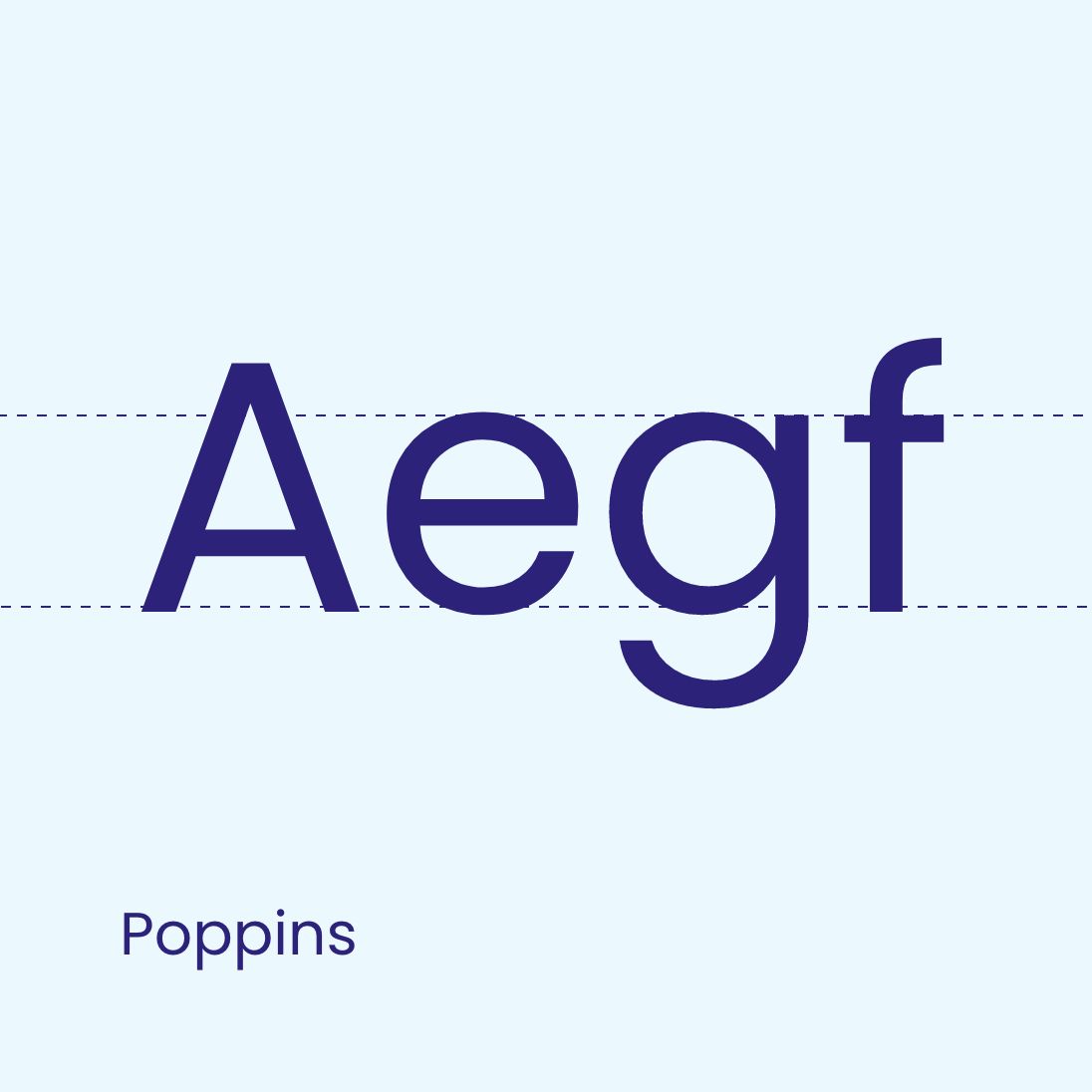 Die Buchstabenfolge großes A, klein e g f, darunter 