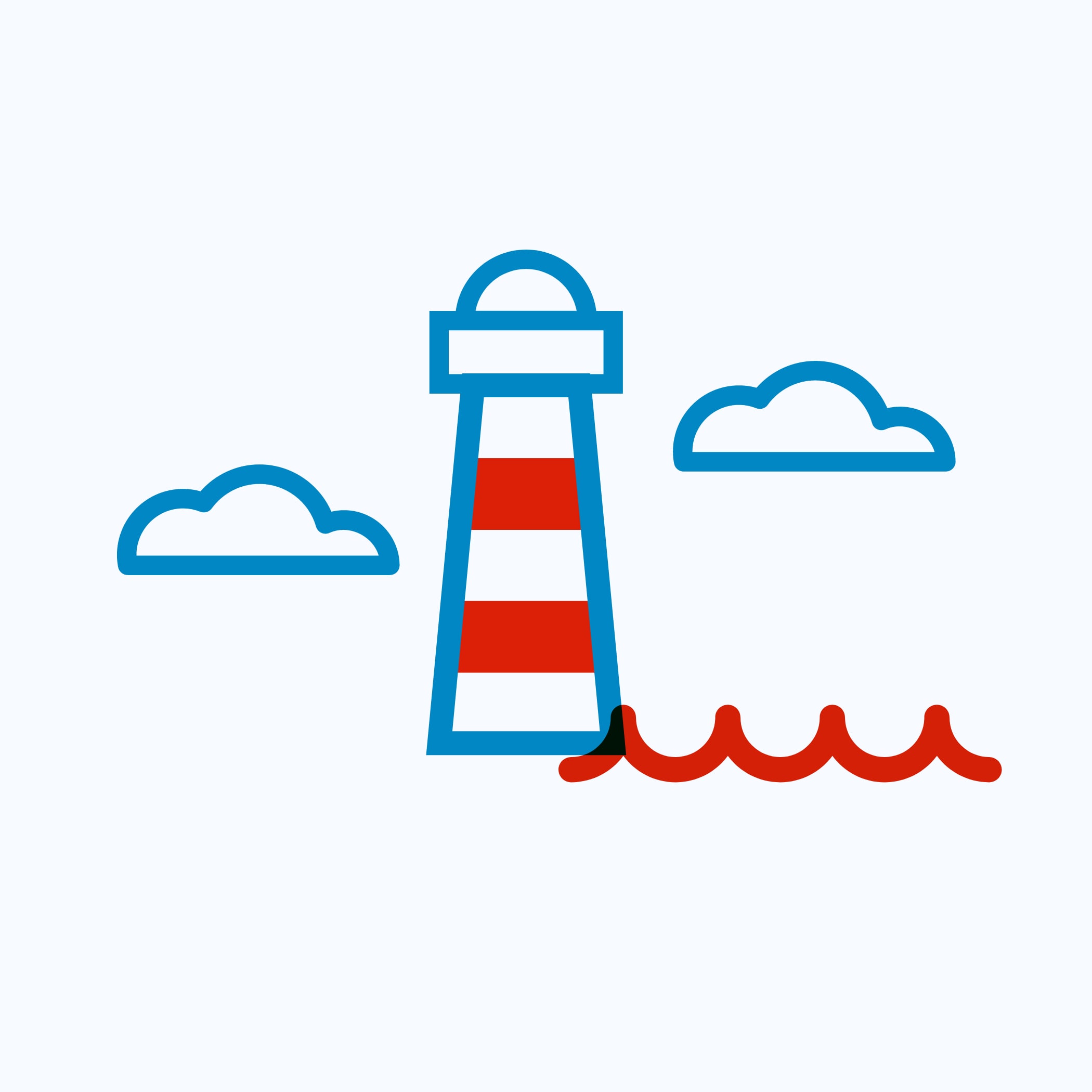 Illustrierter Leuchtturm