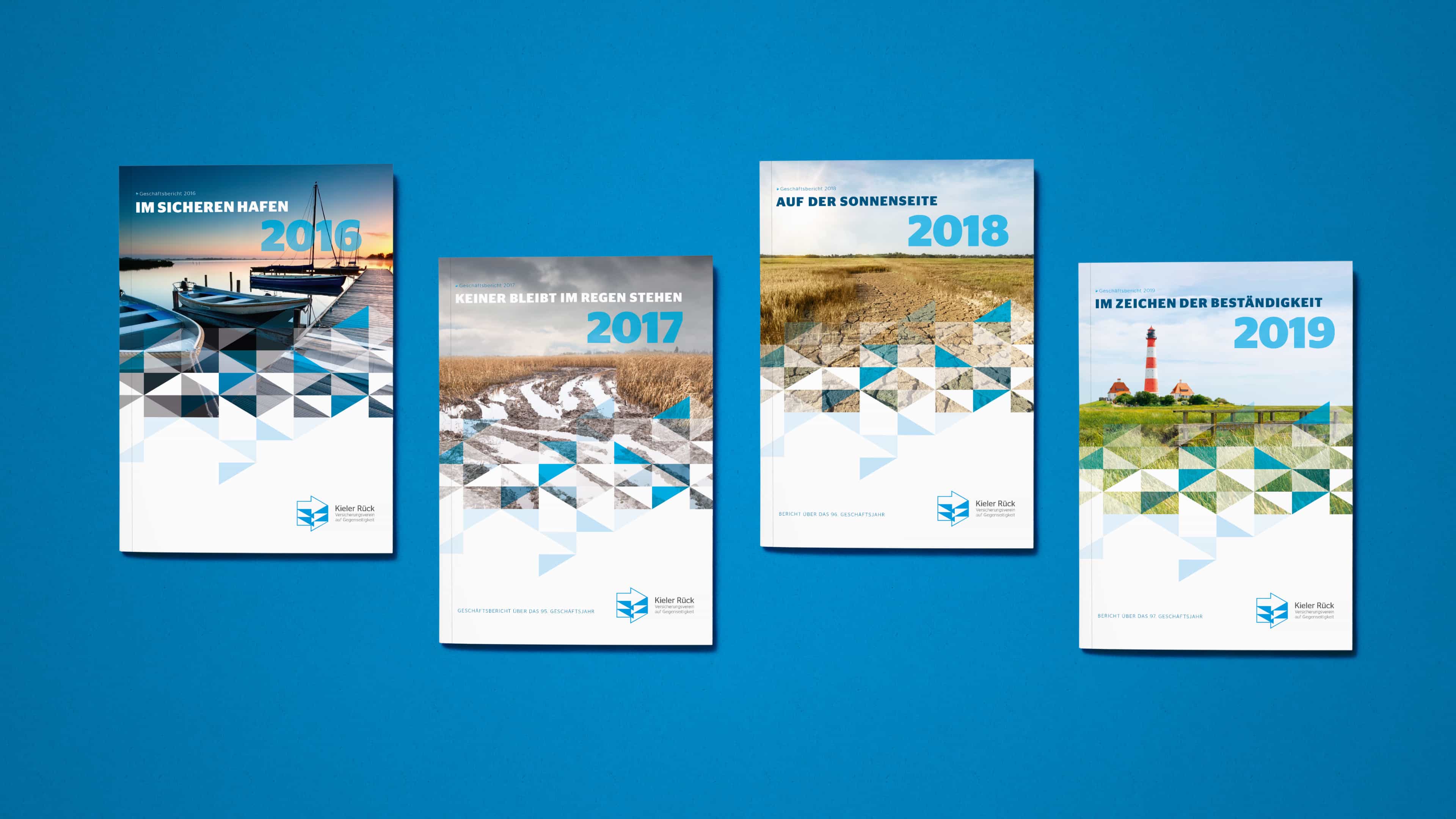 Vier Geschäftsberichte aus vier Jahren