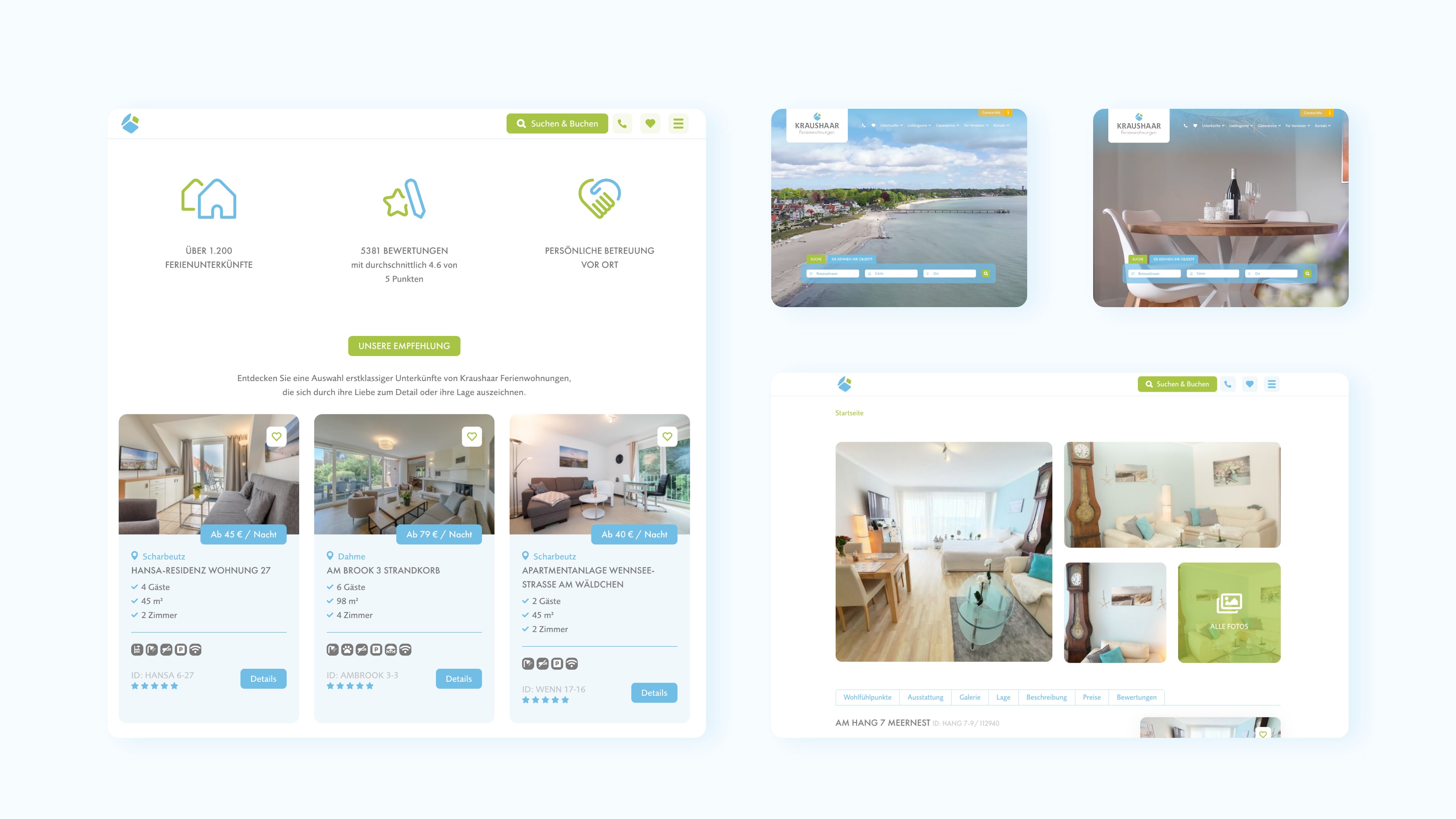 hochzwei_kraus_slider_01.jpg Zwei Homepage Ausschnitte von Kraushaar Ferienwohnungen