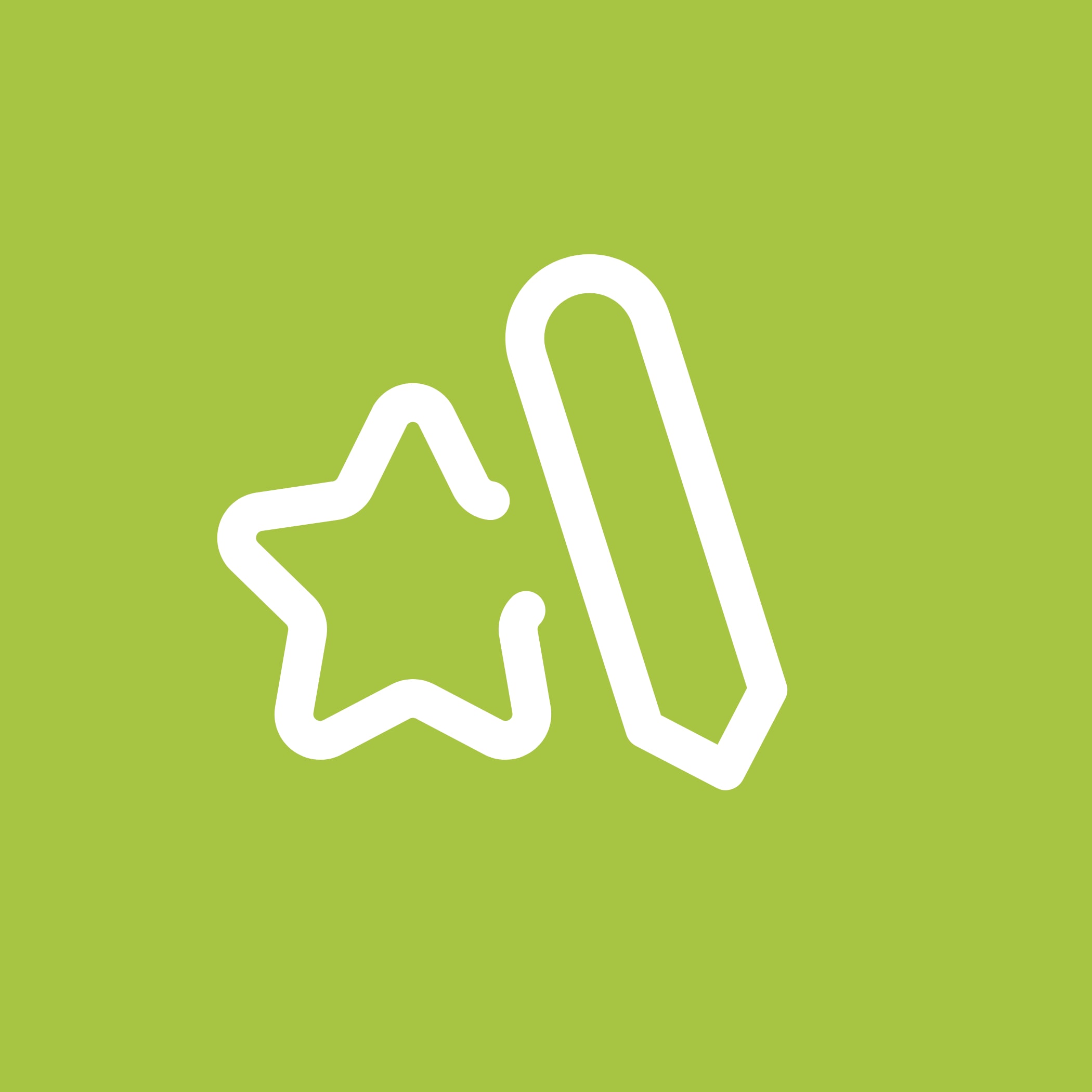 hochzwei_kraus_teaser_05.jpg Weißes Stern Icon auf grünem Hintergrund