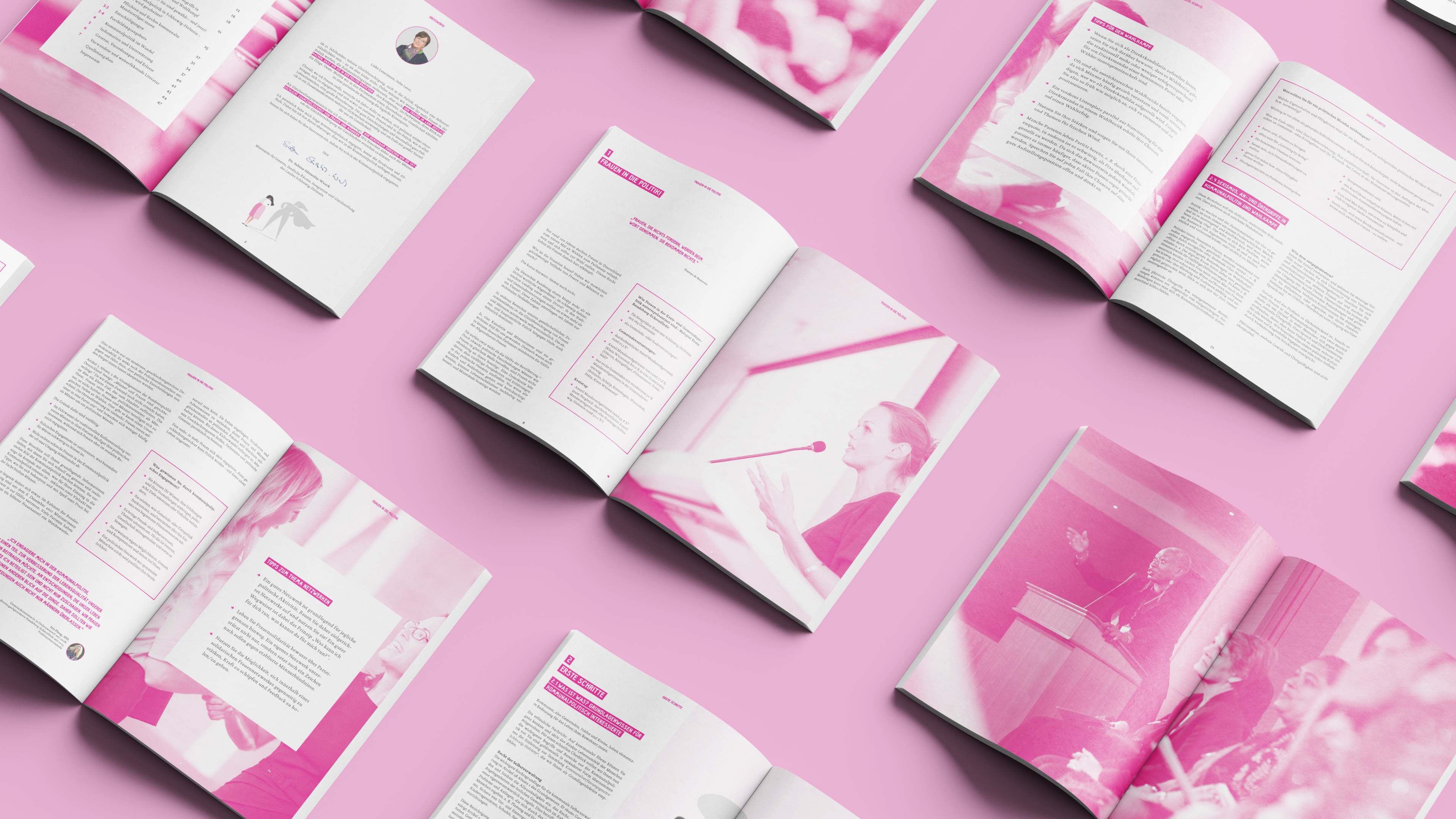 h2_lfrsh_slider_01.jpg Drei aufgeschlagene Hefte des Landesfrauenrates