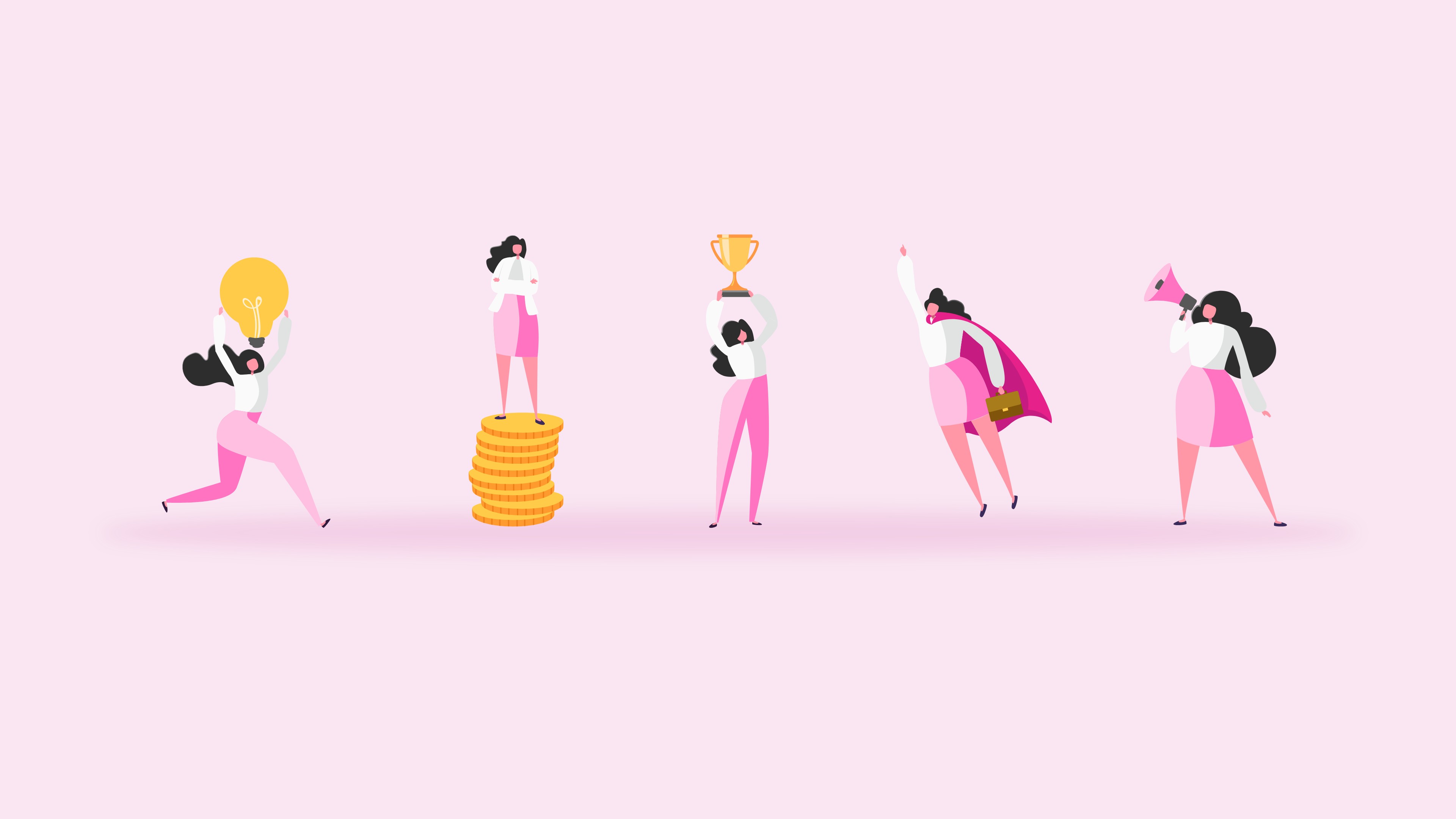 h2_lfrsh_slider_02.jpg Fünf illustrierte Frauen mit dunklen Haaren