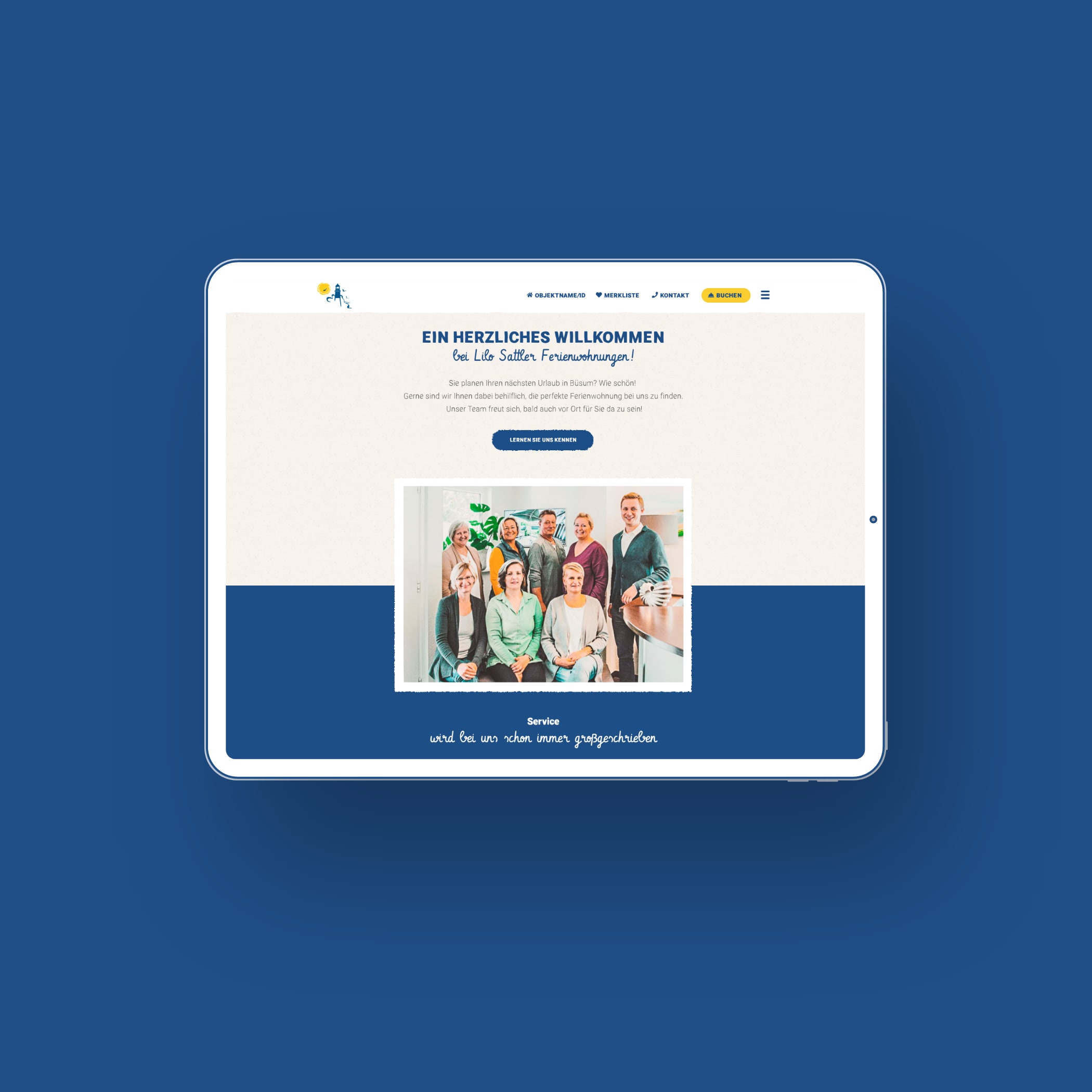 Wilkommensseite der Lilo Sattler Ferienwohnungen
