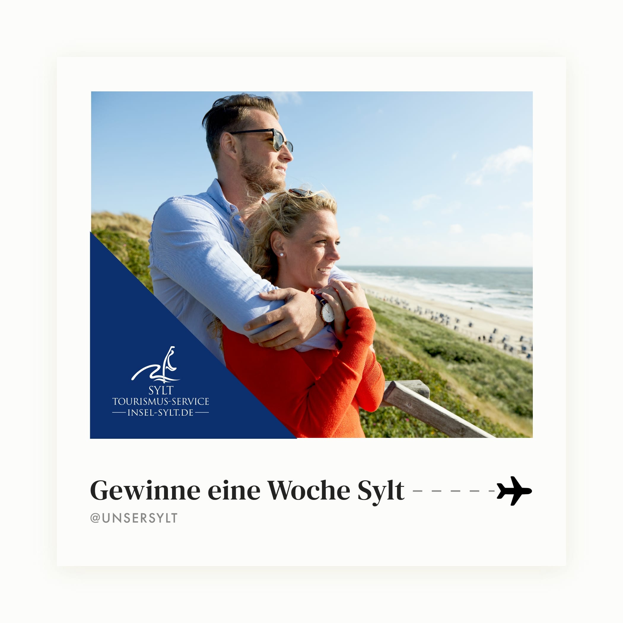 hochzwei_logaGewinnspiel_teaser_01.jpg Ein junges Pärchen steht an einem Strand auf Sylt