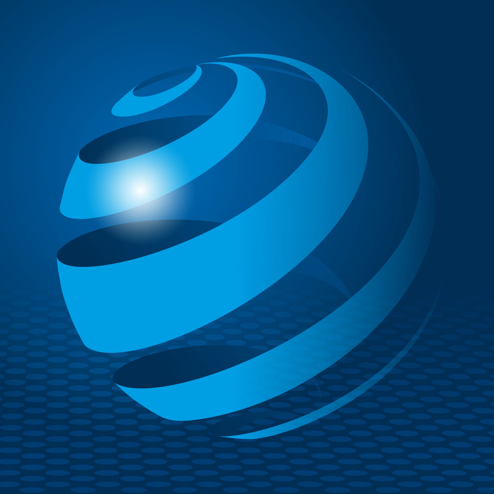 Blauer Kreis mit streifen