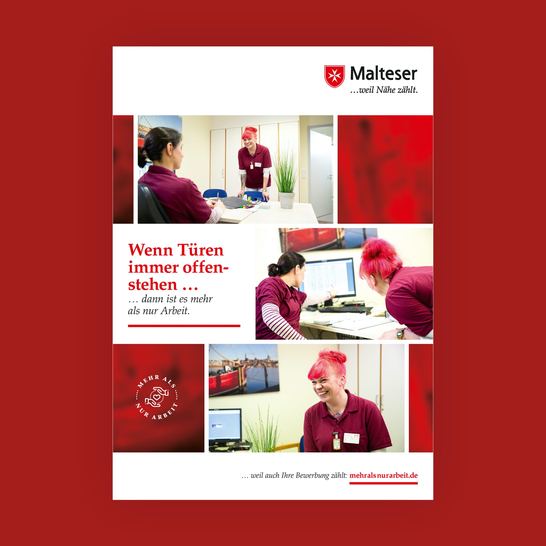 hochzwei_malteser_teaser_05.jpg Zwei Krankenschwestern unterhalten sich im Pausenraum