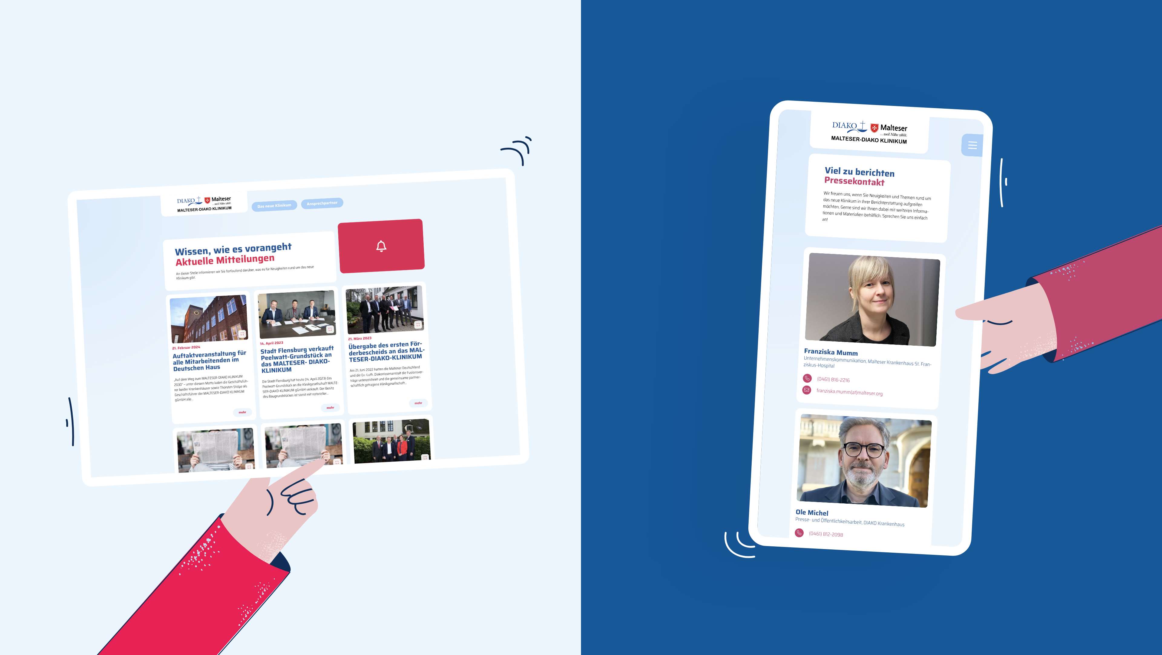 h2_maldiako_slider_02.jpg Die Unterseiten "Aktuelle Mitteilungen" und "Pressekontakt"