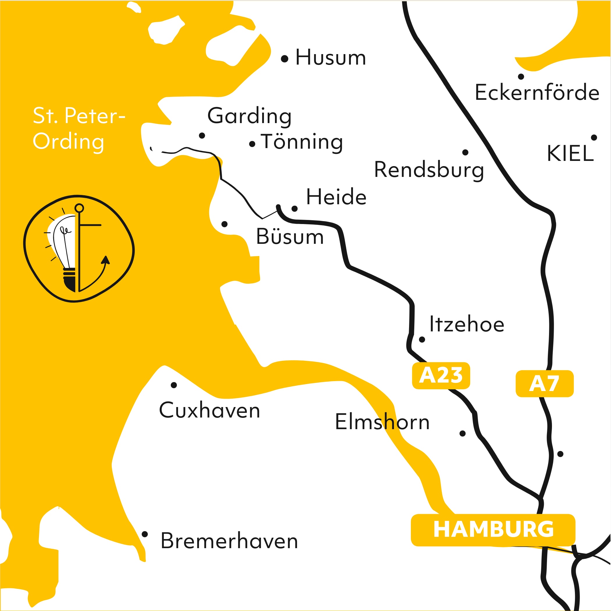 hochzwei_mindspot_teaser_07.jpg Gelbe Landkarte von Nordfriesland