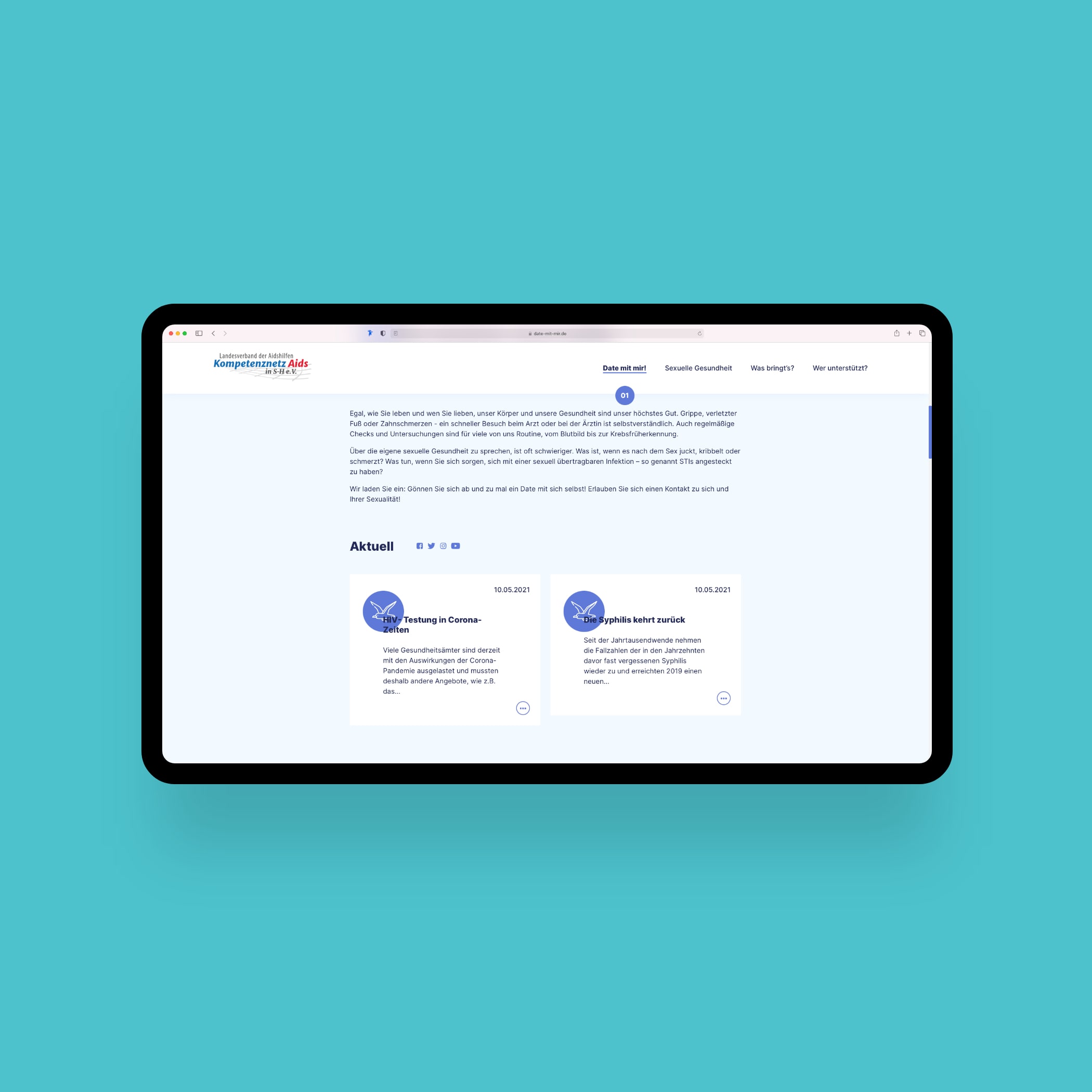 hochzwei_minso_teaser_06.jpg Ipad Ansicht einer Unterseite vom Landesverband für Aidshilfe