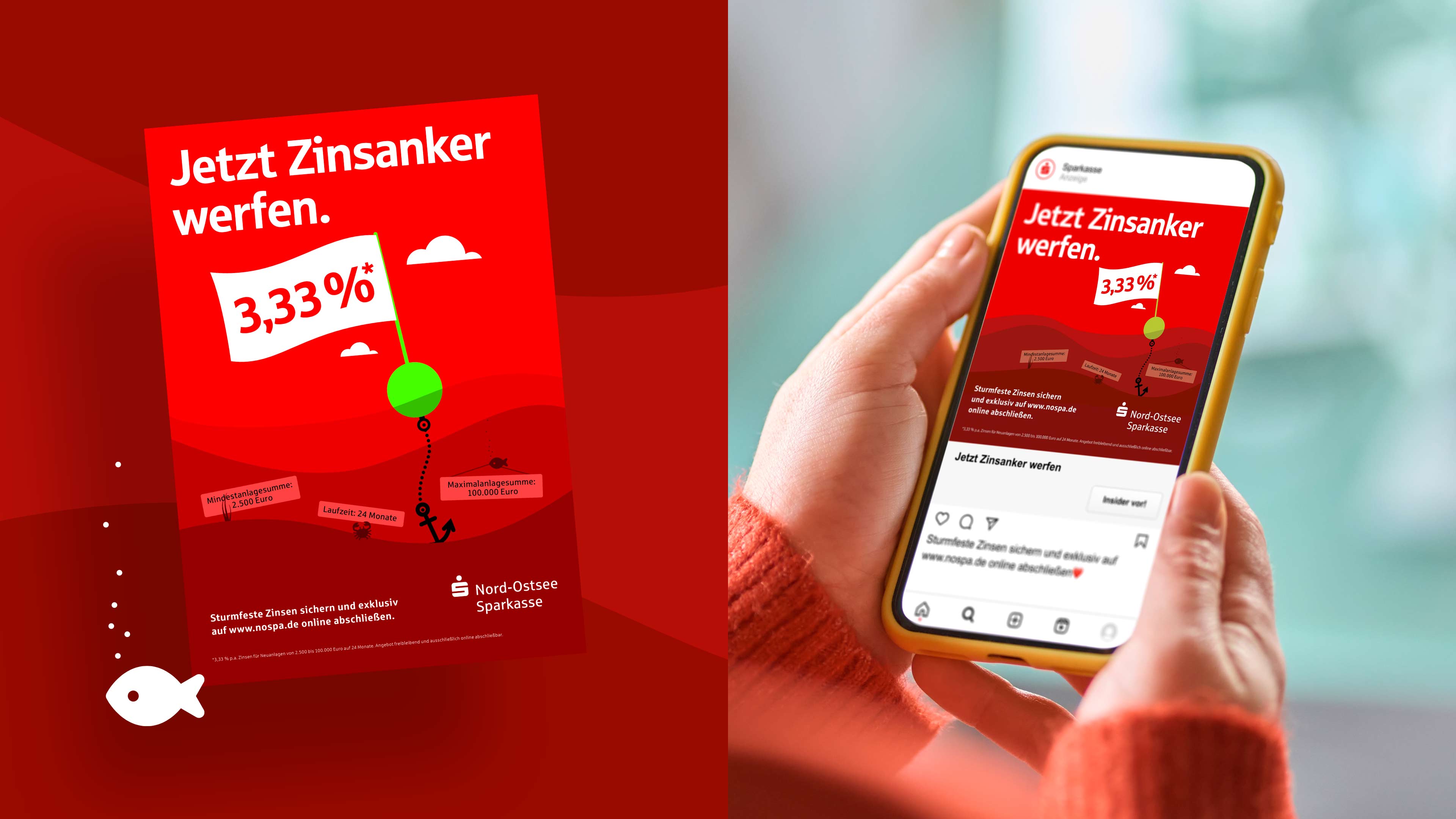 Das neue Plakat der Kampagne links, rechts die Kampagne auf Social Media