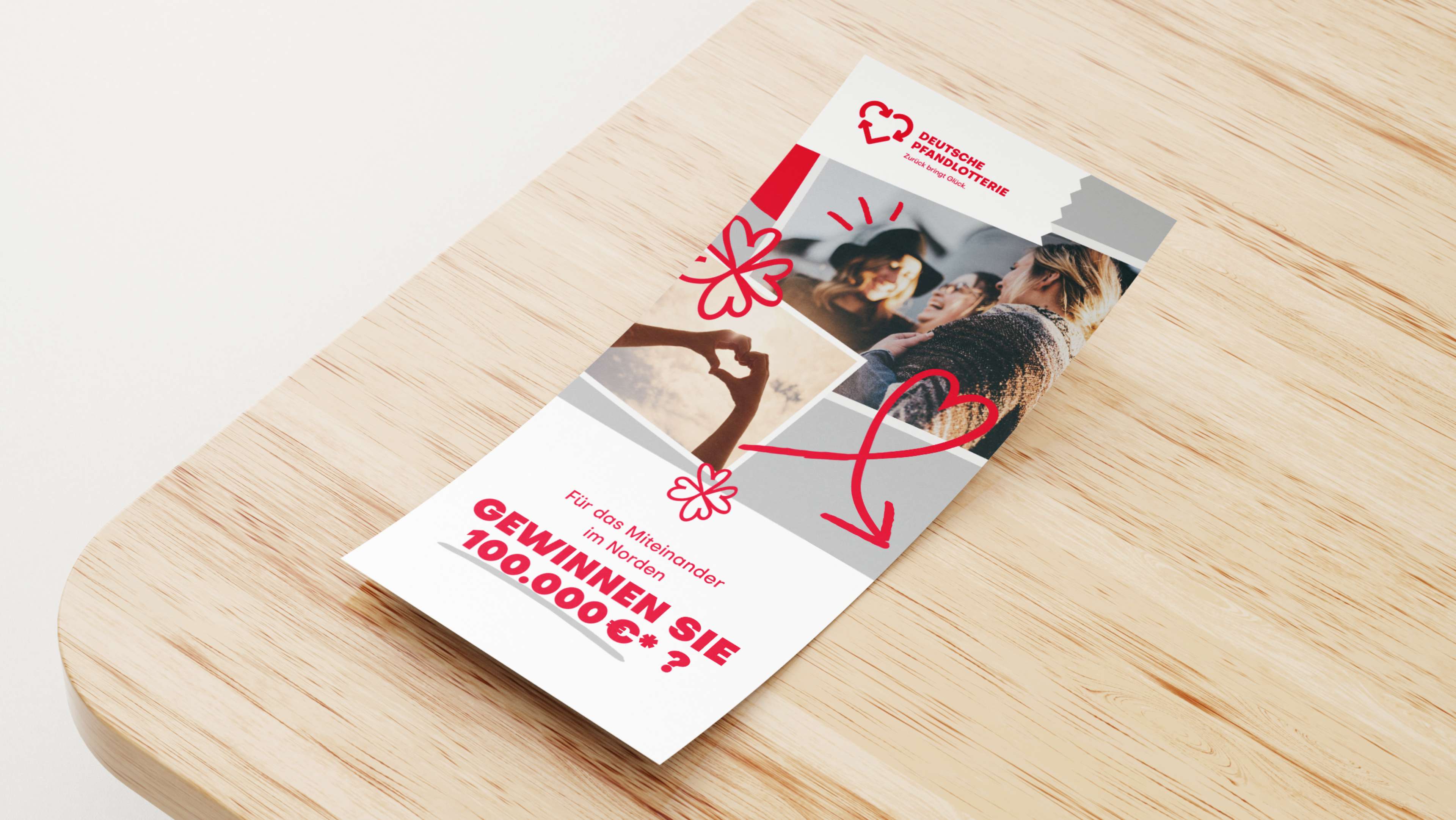 Flyer zur Pfandlotterie