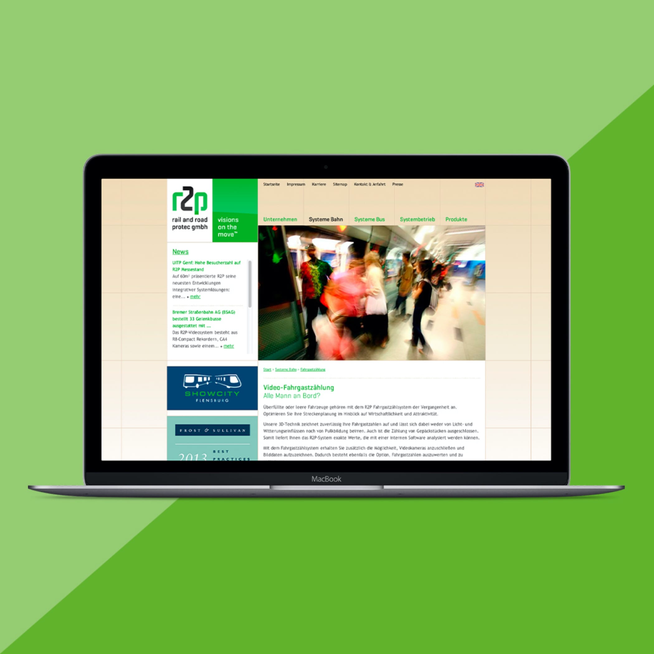 r2p Homepage Desktop Ansicht