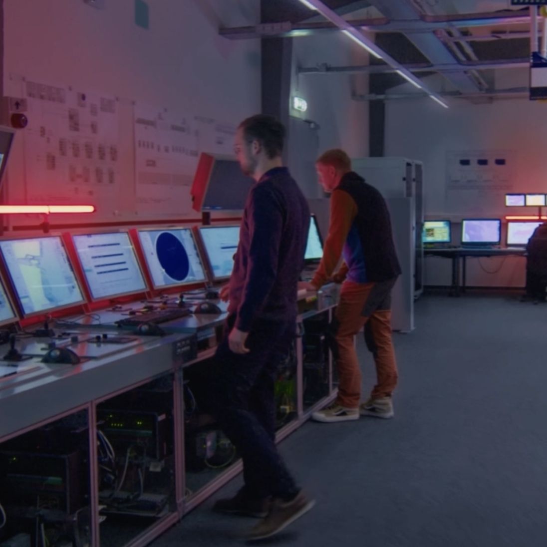 Verschiedene Bildschirme Messdaten bei Anschütz.