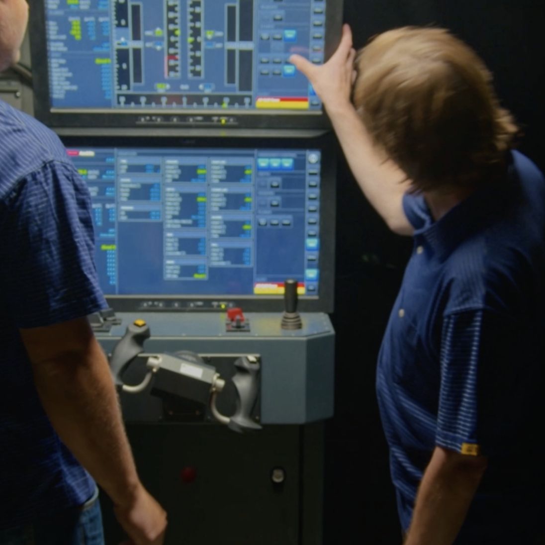 Verschiedene Bildschirme Messdaten bei Anschütz.