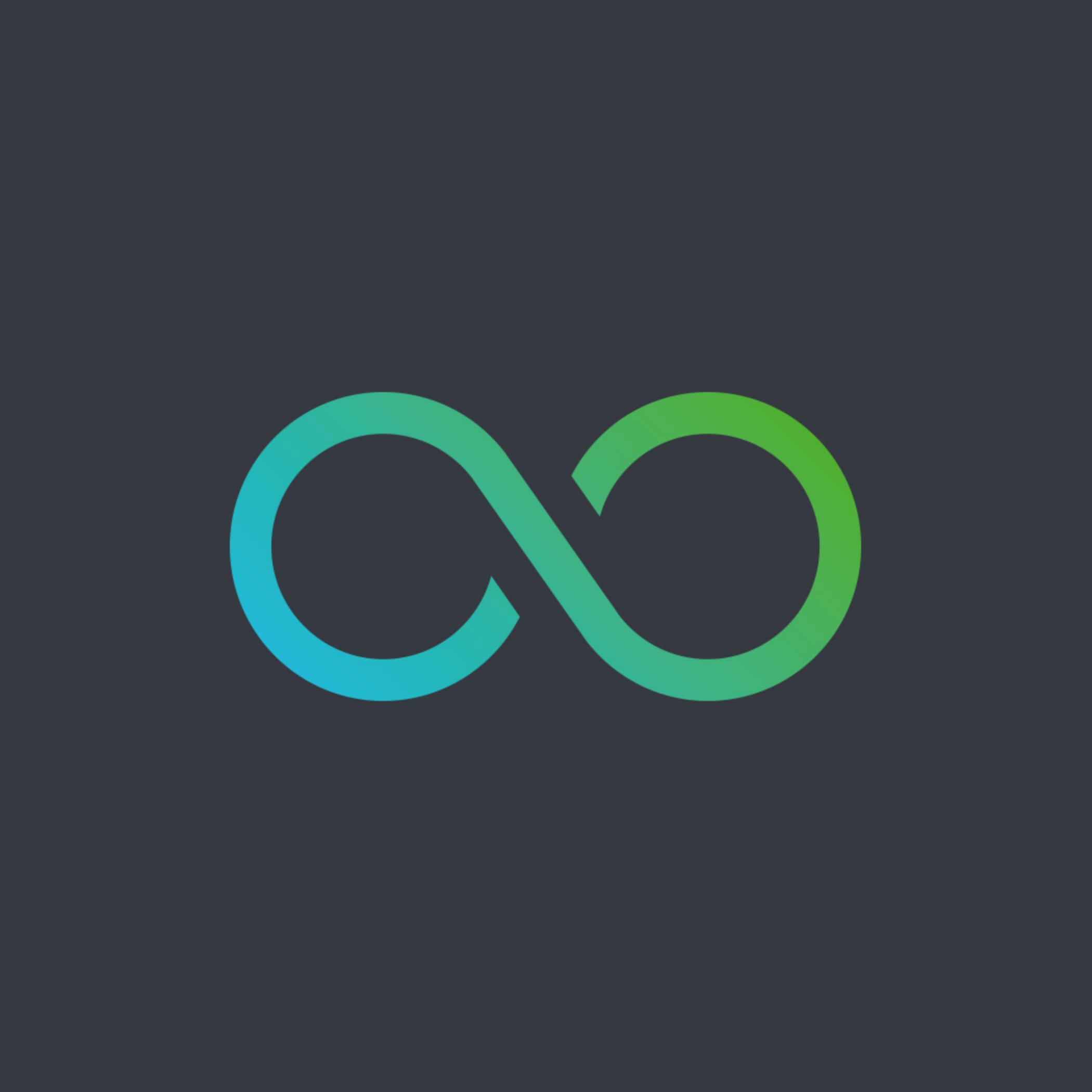 hochzwei_reeb_teaser_01_hauptteaser.jpg Grünes infinity Zeichen auf schwarzem Hintergrund