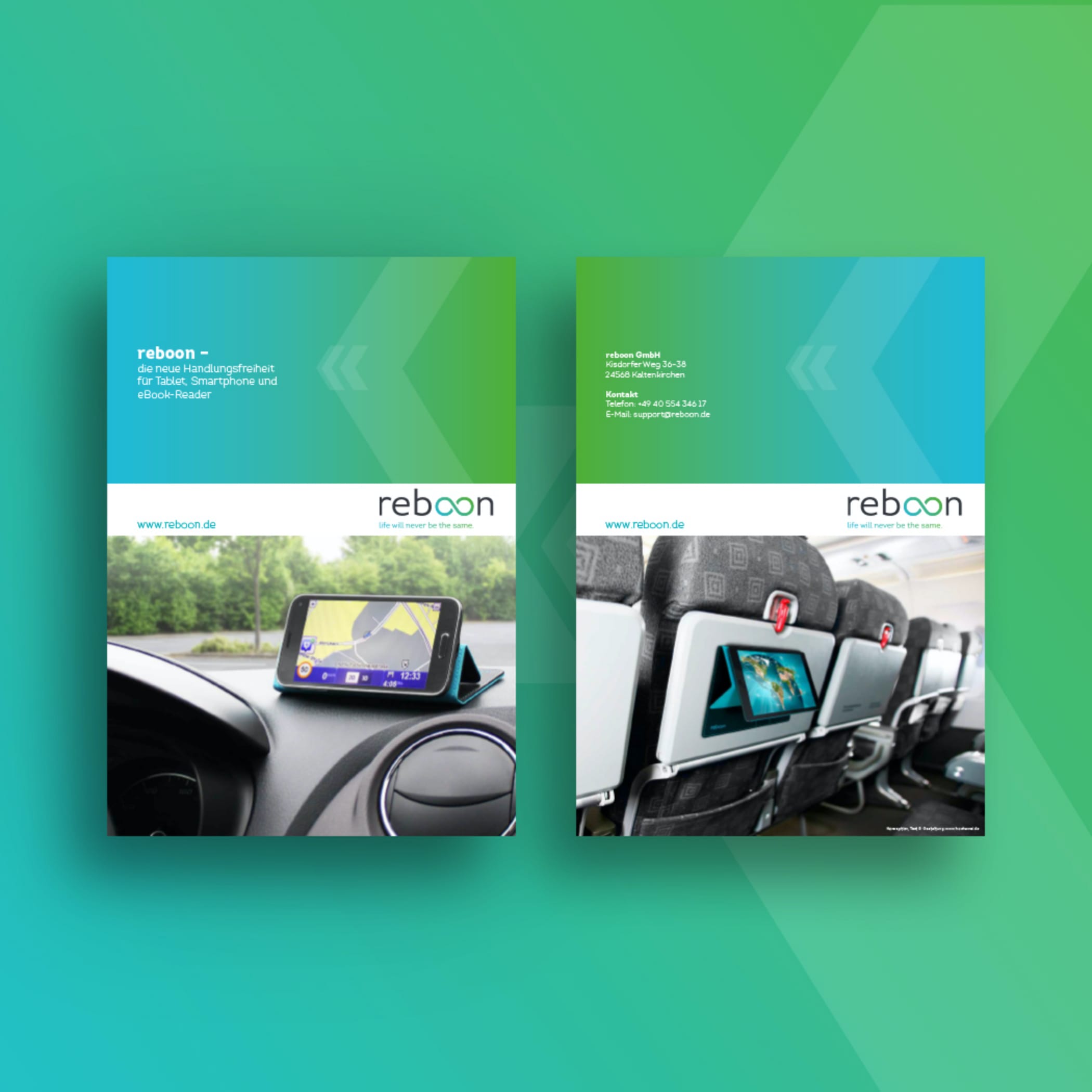 hochzwei_reeb_teaser_02.jpg Zwei Reboon Werbezettel mit Bildern der Reboon Halterung